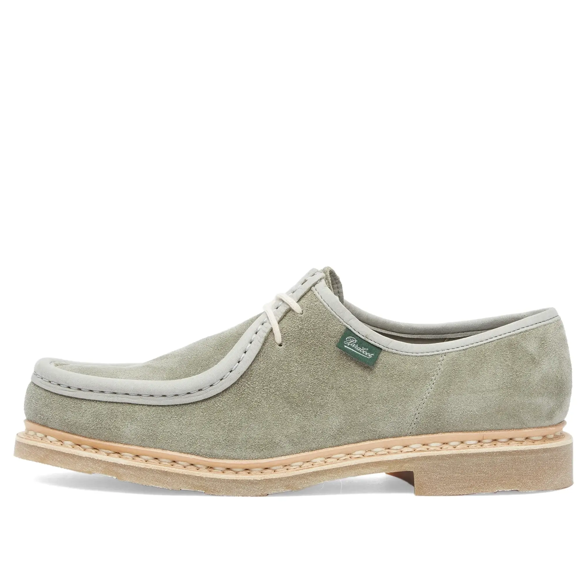 Paraboot Women's Michael Suede Leather Lace Up Derby Shoe Lime