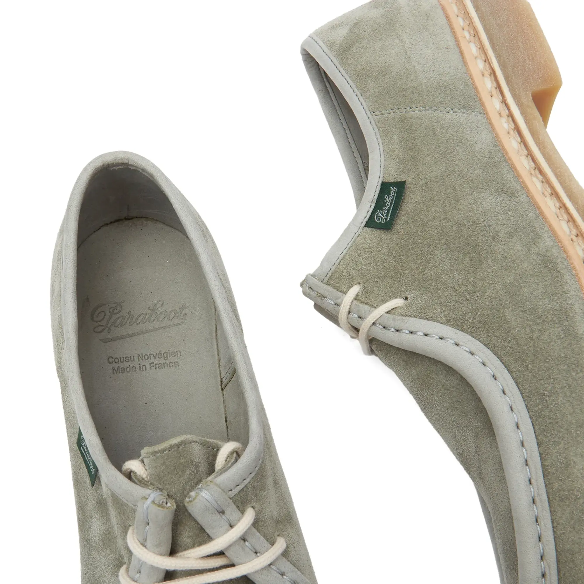 Paraboot Women's Michael Suede Leather Lace Up Derby Shoe Lime