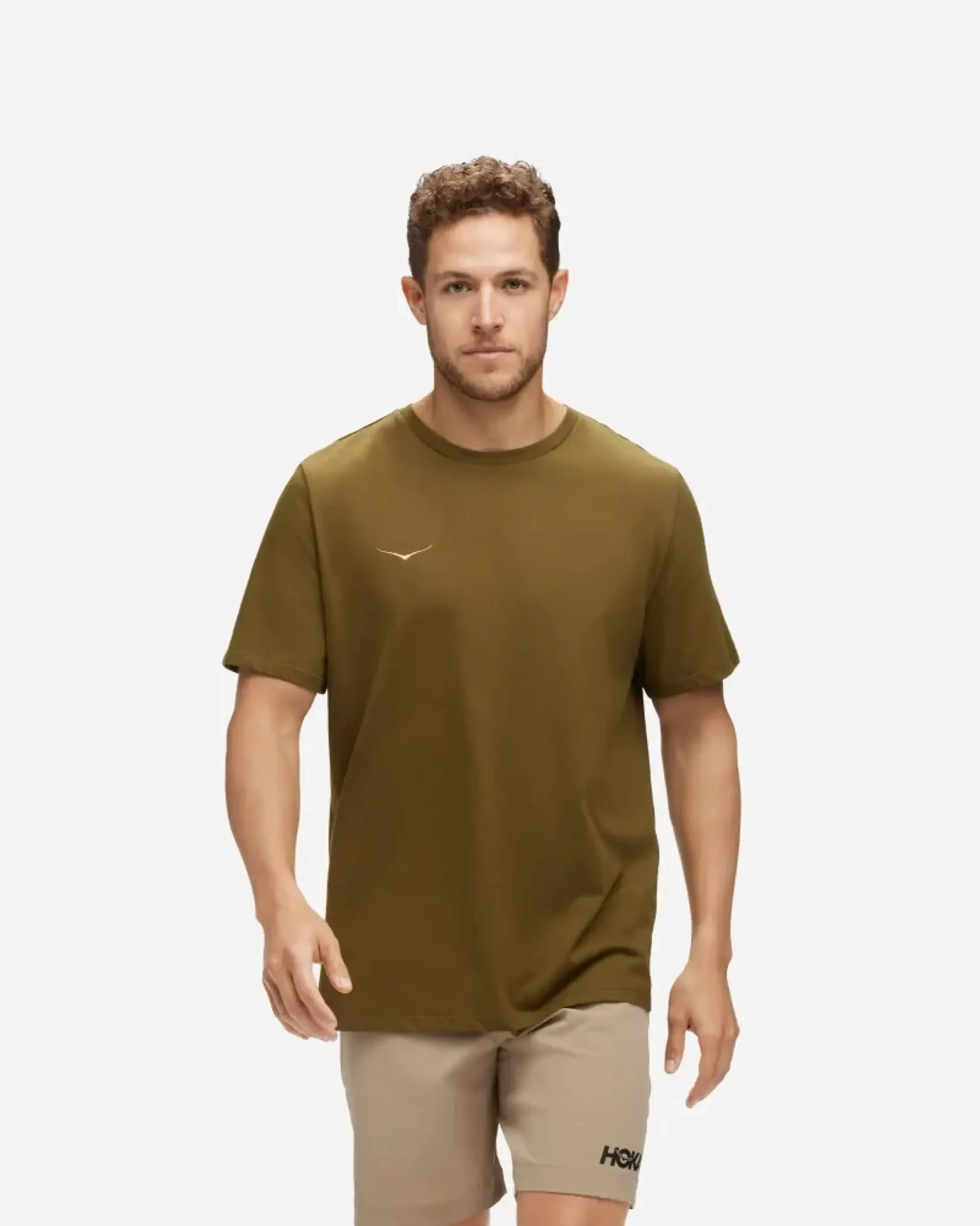 Hoka One One HOKA Men's Graphic SS T-Shirt in Dark Olive