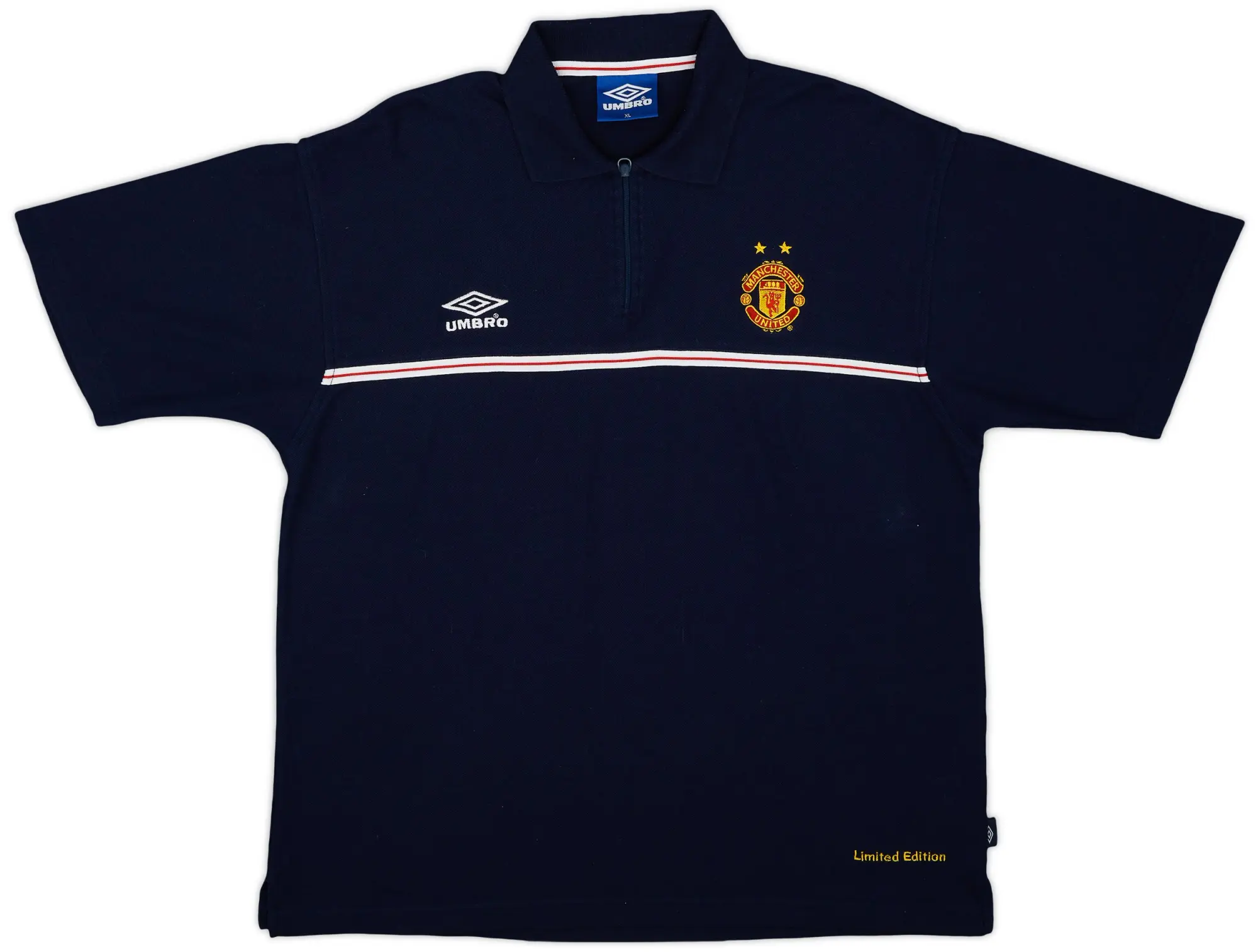 1999-00 Manchester United Umbro Polo Shirt - 9/10 - (XL)