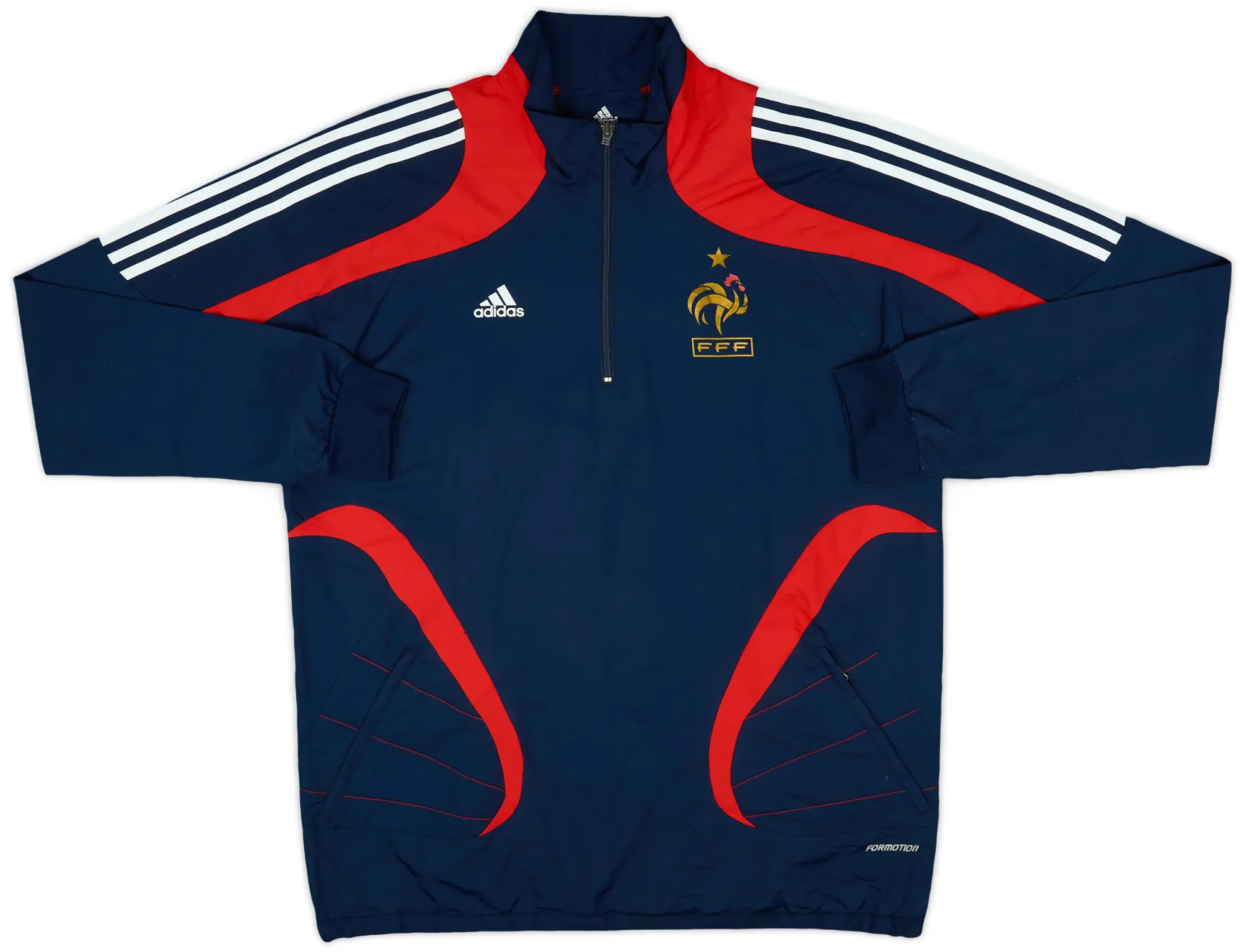 2007-08 France adidas Player Issue 1/4 Zip Windbreaker - 8/10 - (L)