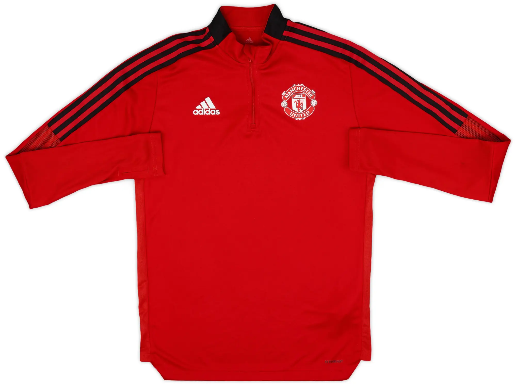 2021-22 Manchester United adidas 1/4 Zip Training Top - 8/10 - (M)