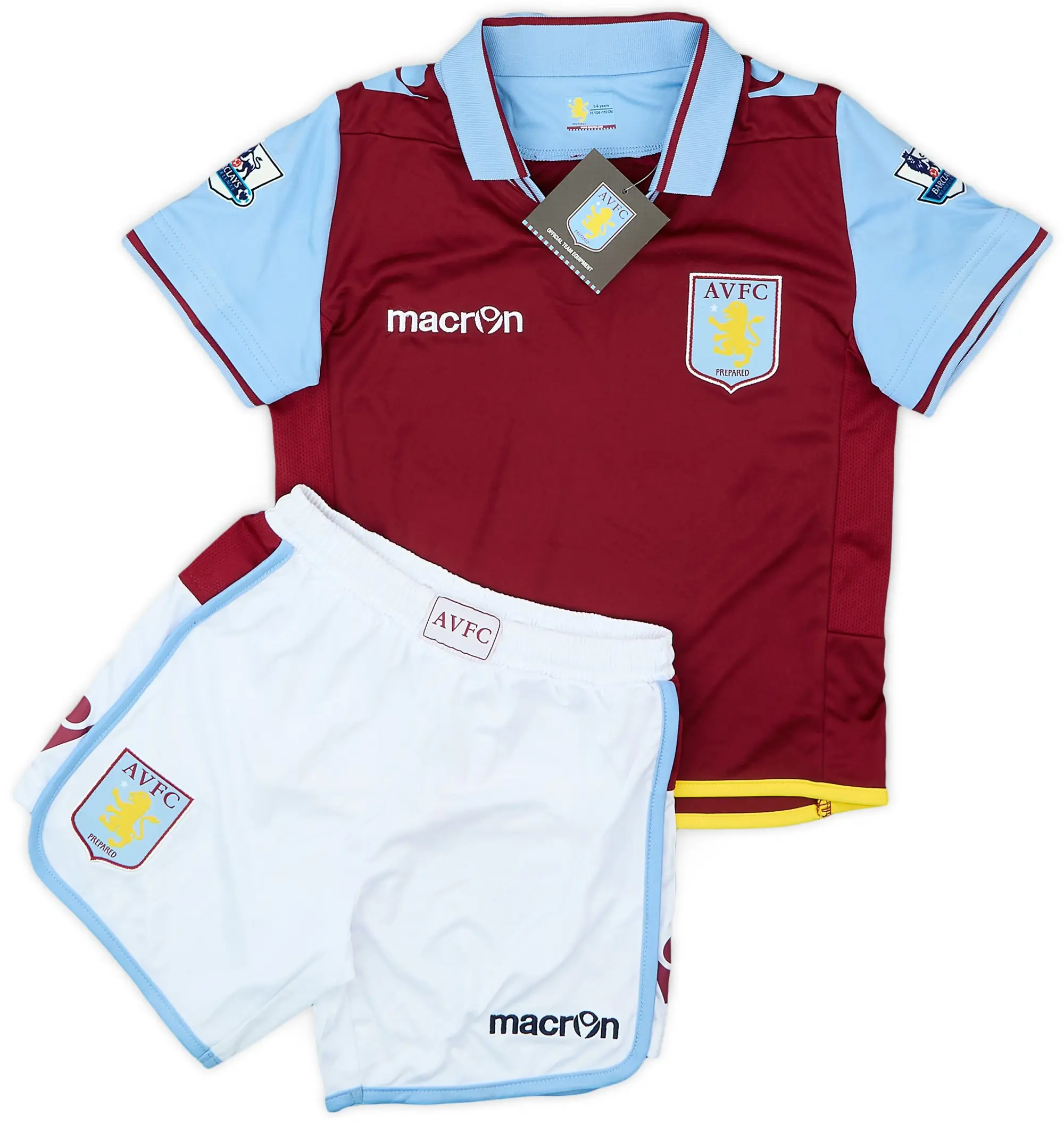 Macron 2012-13 Aston Villa Home Shirt and Shorts (5-6 Years)