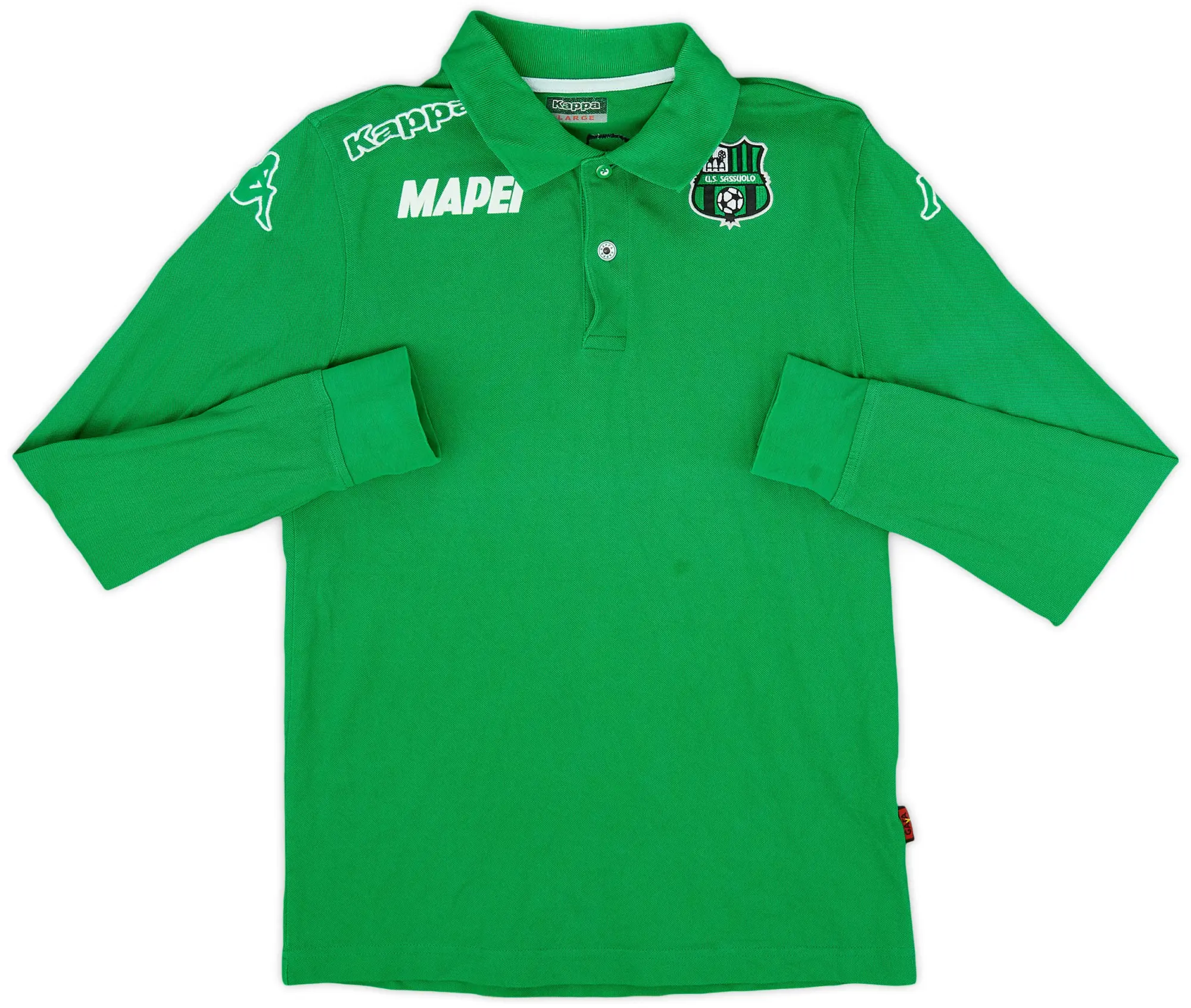 2016-17 Sassuolo Kappa Polo L/S Shirt - 8/10 - (L)