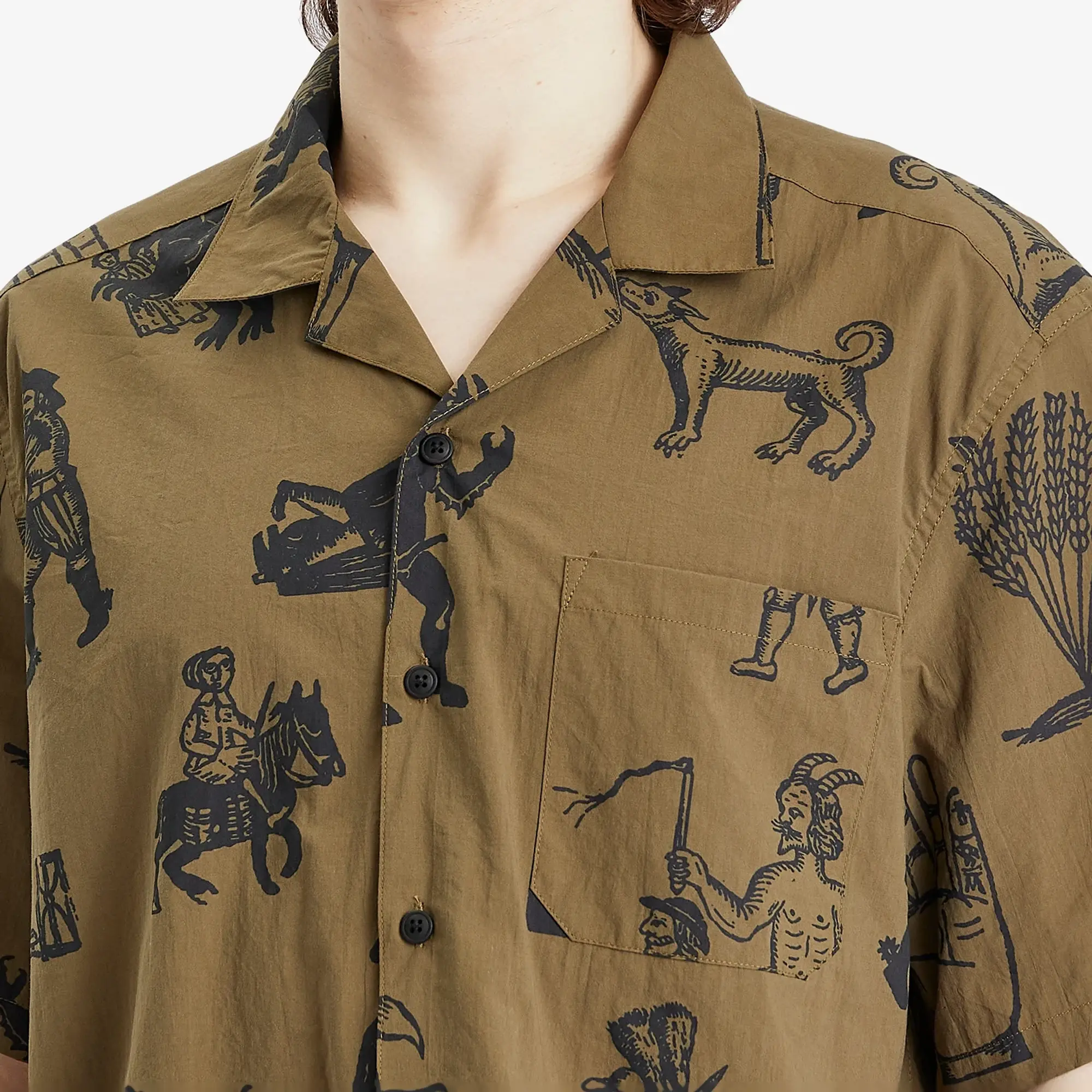 Heresy Men's Woodcut Shirt Green
