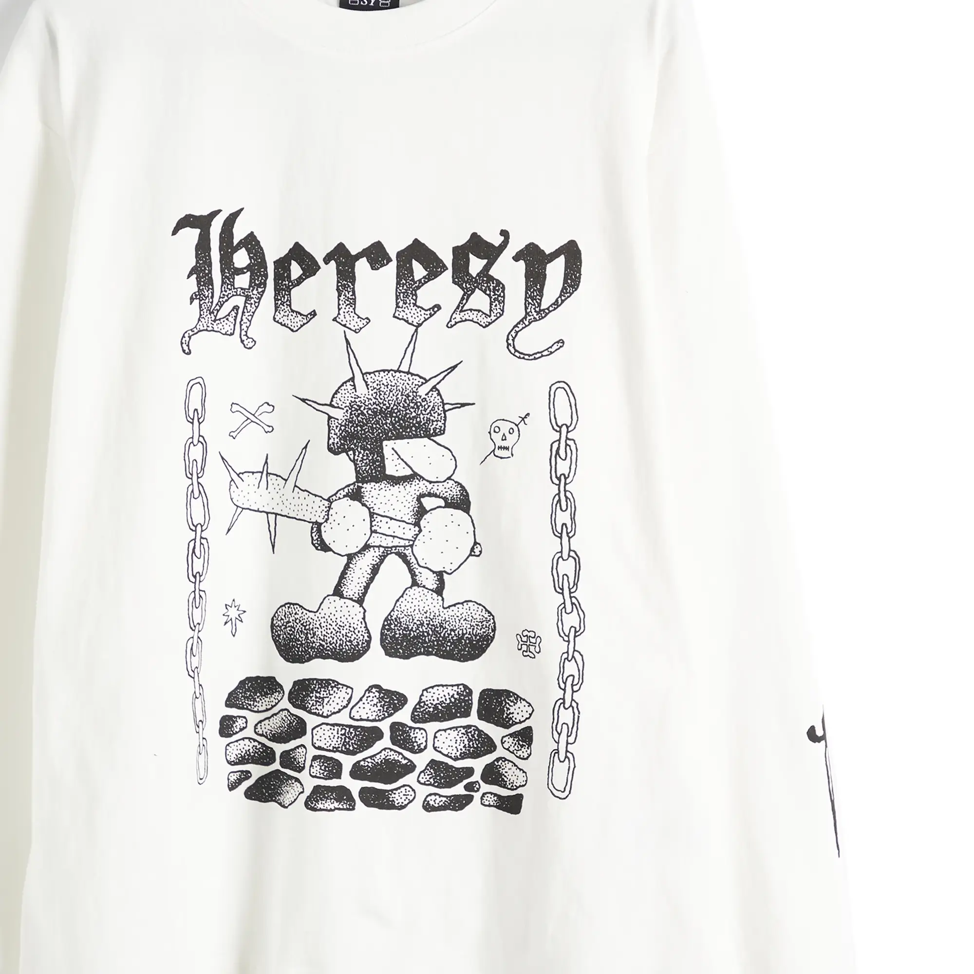 Heresy Fightin' Longsleeve T-Shirt Ecru