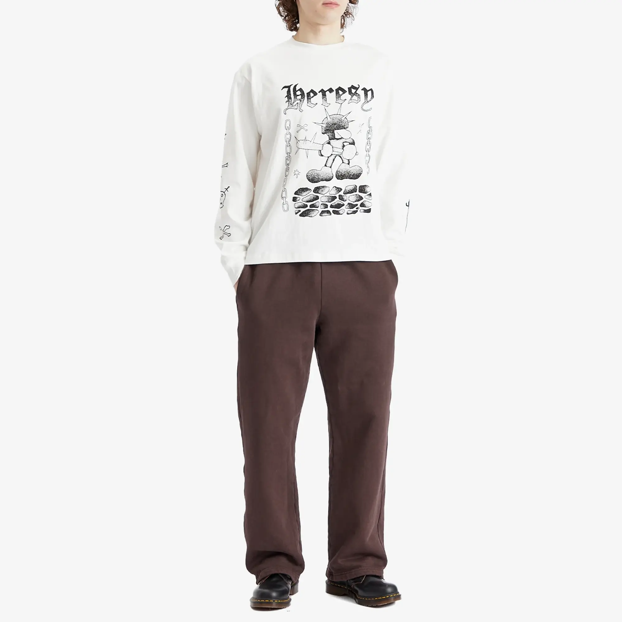 Heresy Fightin' Longsleeve T-Shirt Ecru