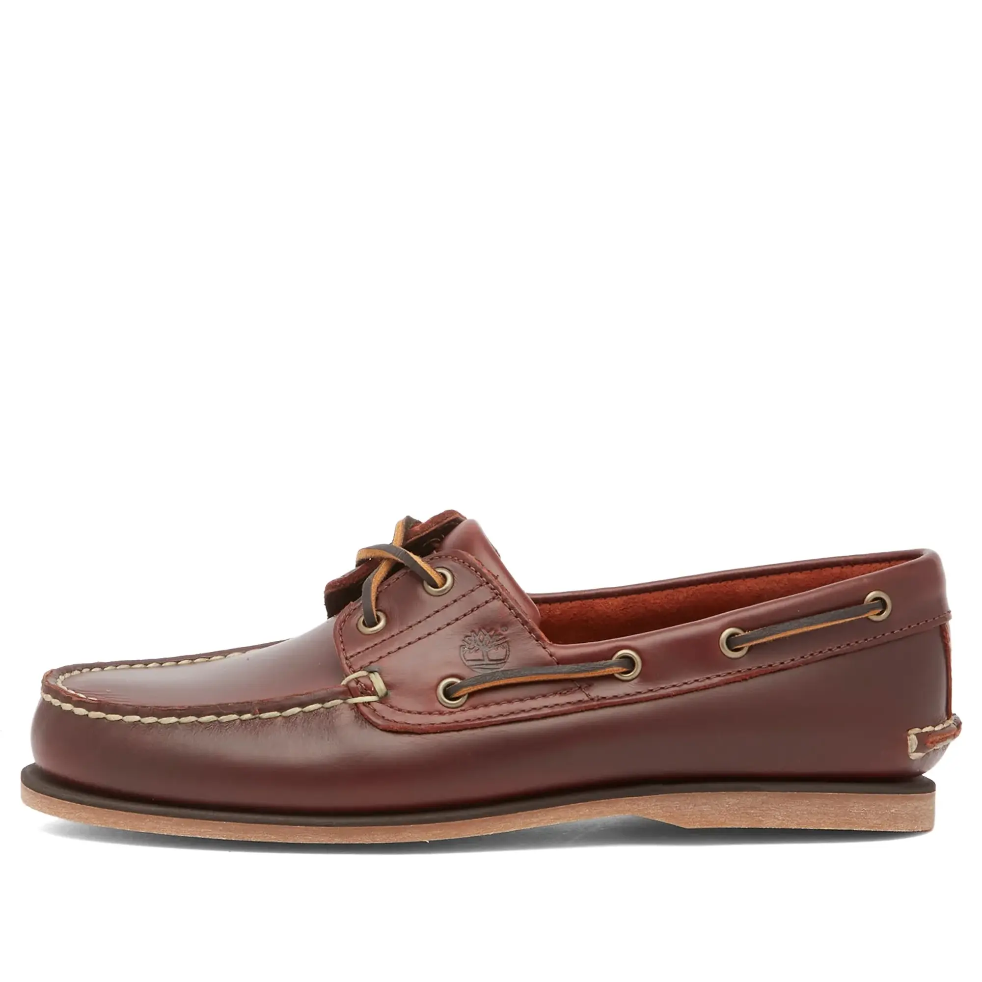Timberland Men's Classic 2 Eye Boat Shoe Rootbear Full Grain