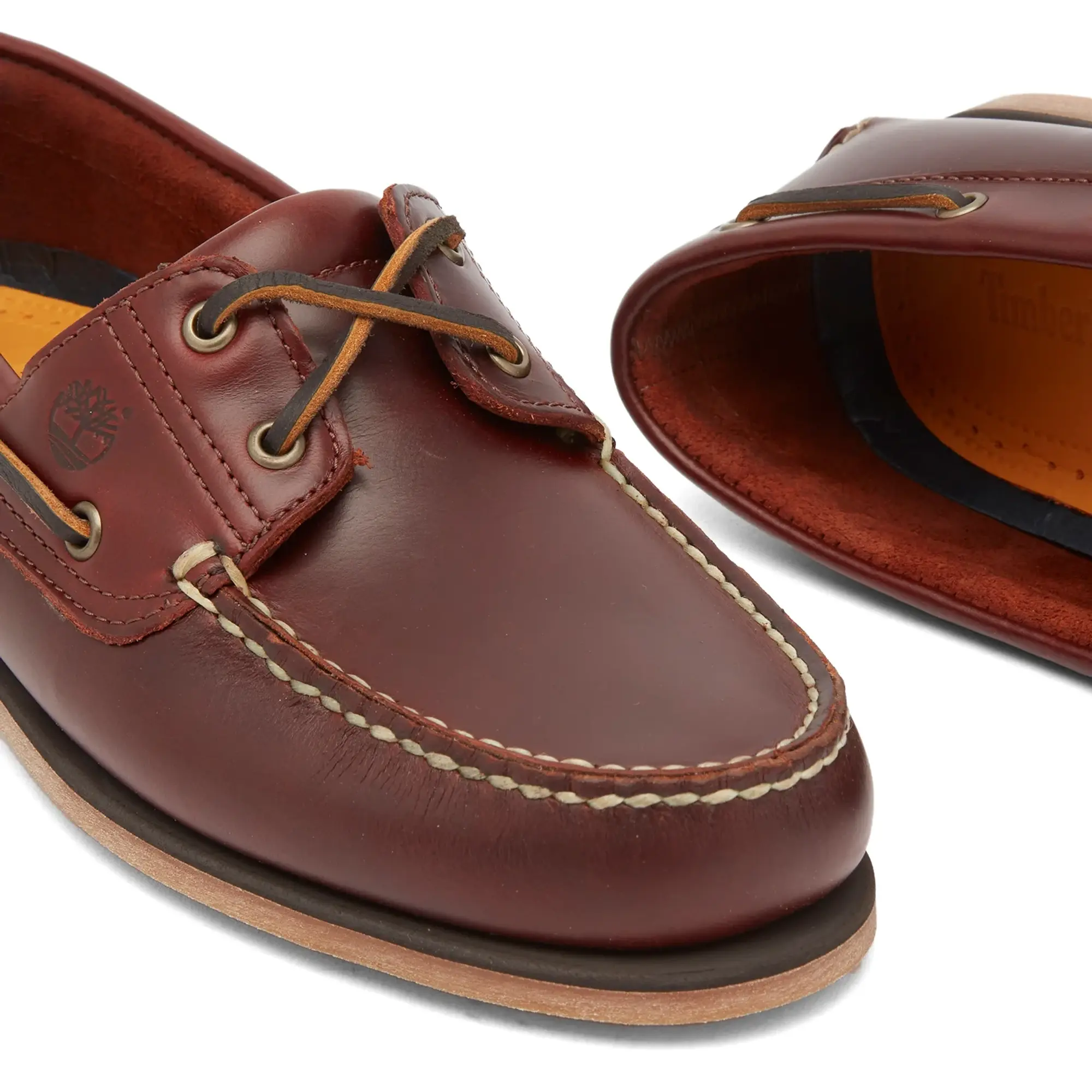 Timberland Men's Classic 2 Eye Boat Shoe Rootbear Full Grain