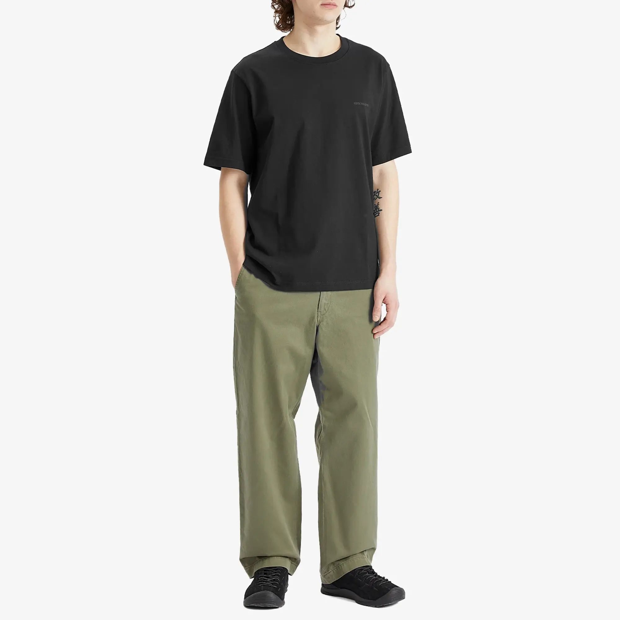 Norse Projects Men's Johannes Logo Print T-Shirt Black