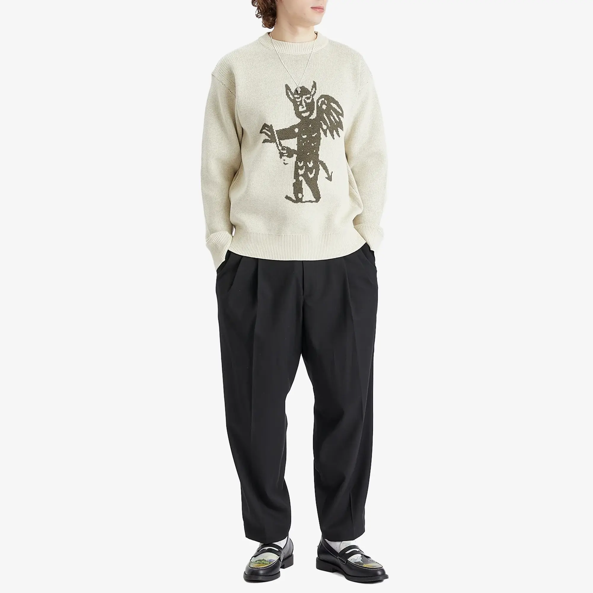 Heresy Men's Rogue Knit Sweater Ecru