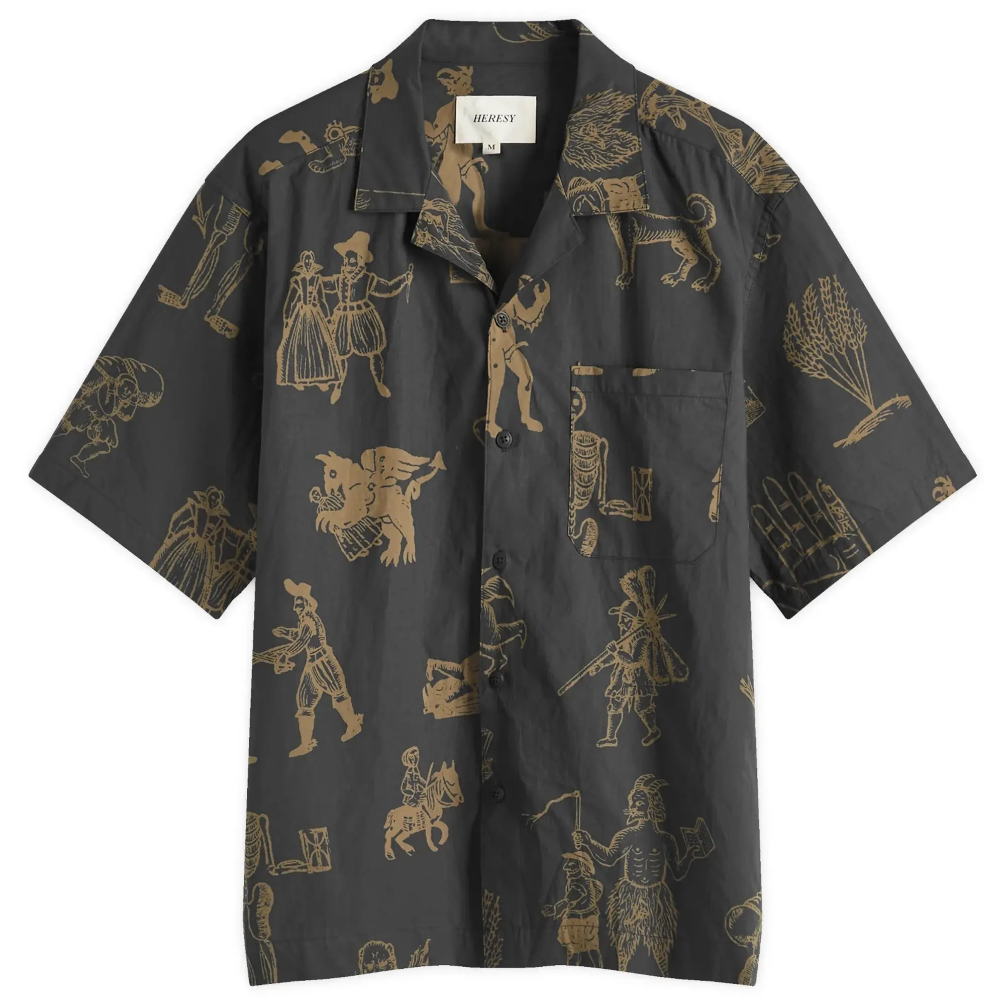 Heresy Men's Woodcut Shirt Black