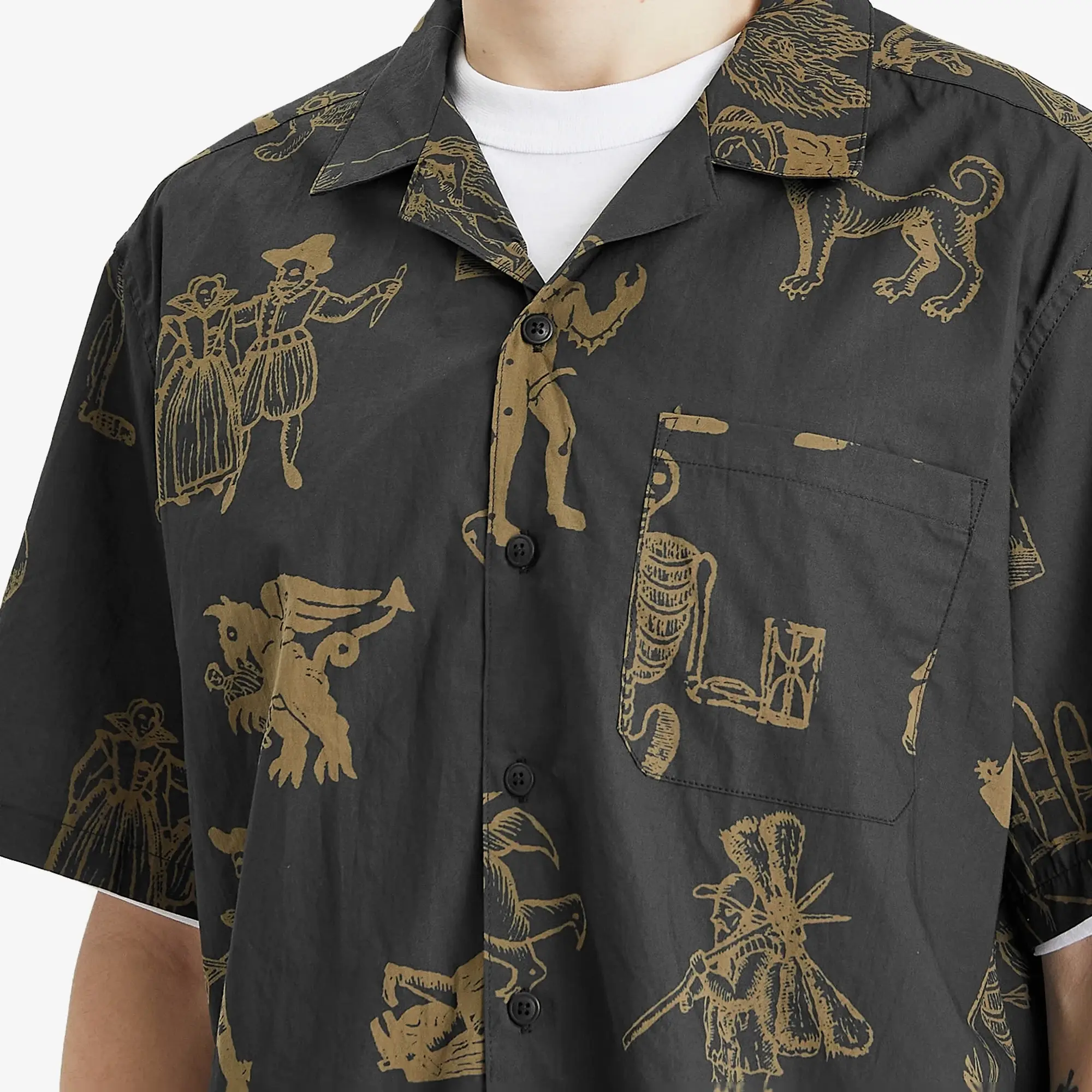 Heresy Men's Woodcut Shirt Black
