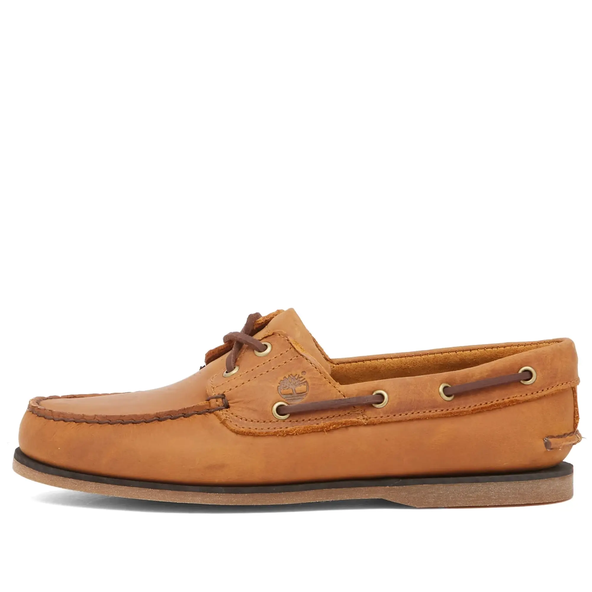 Timberland Men's Classic 2 Eye Boat Shoe Wheat Full Grain