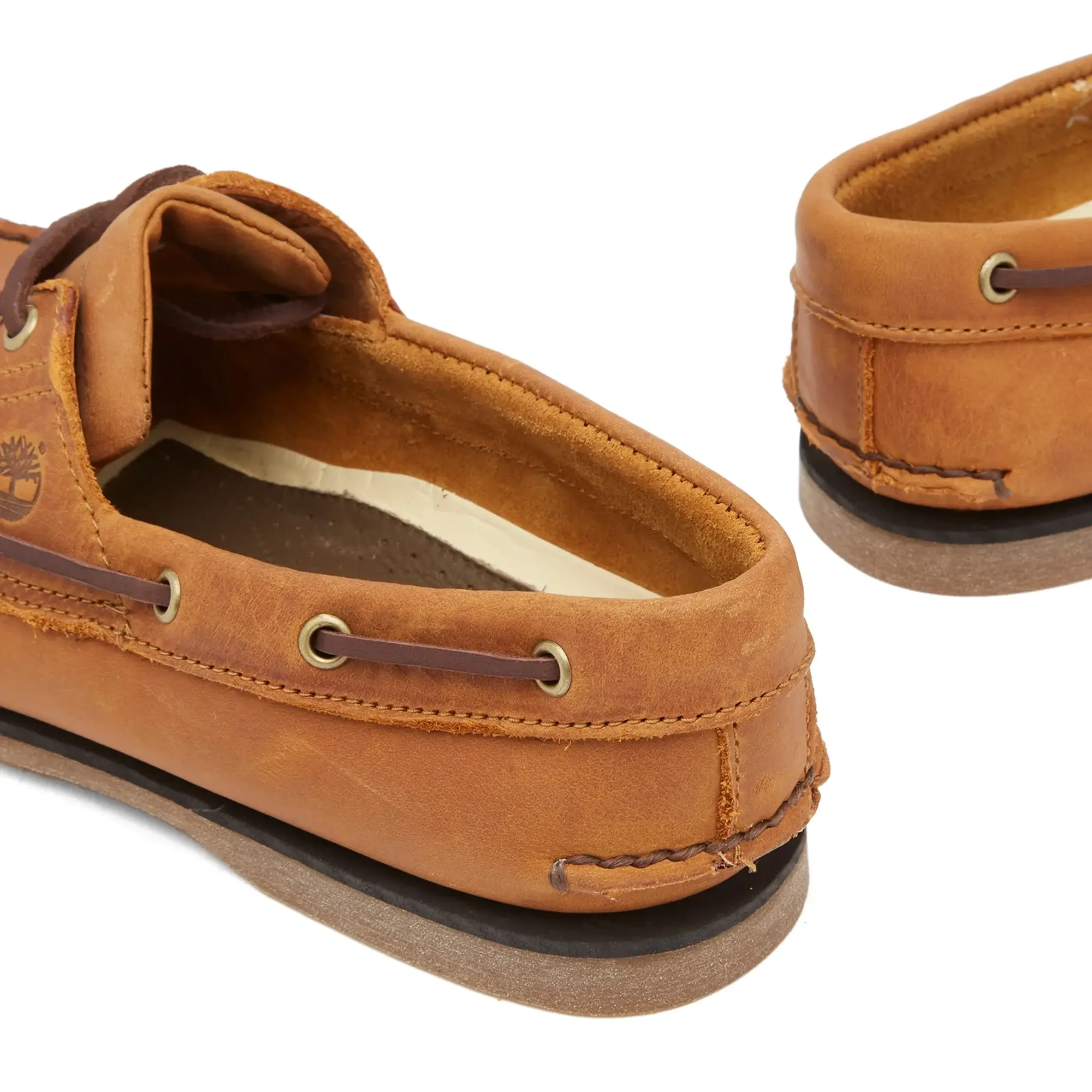 Timberland Men's Classic 2 Eye Boat Shoe Wheat Full Grain