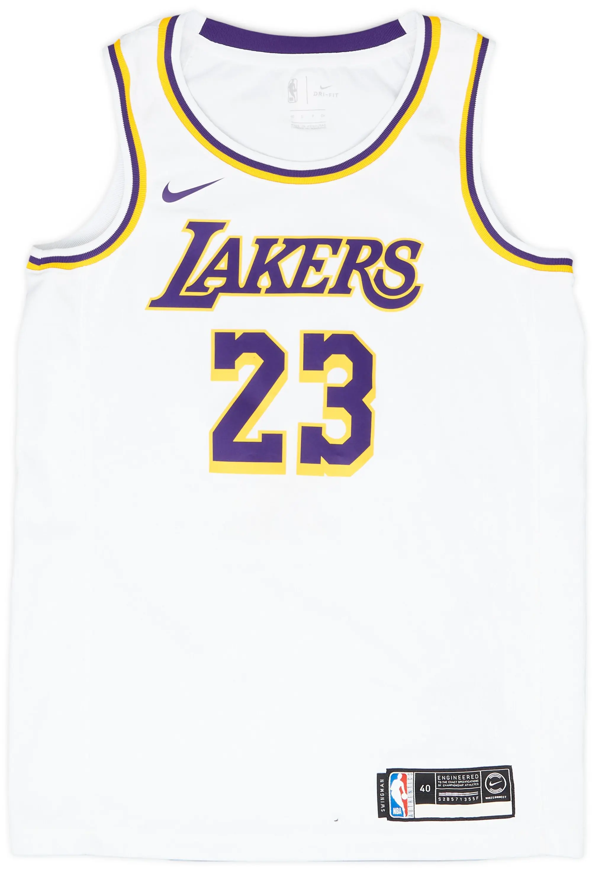 2018-21 LA Lakers James #23 Nike Swingman Home Jersey - 9/10 - (S)