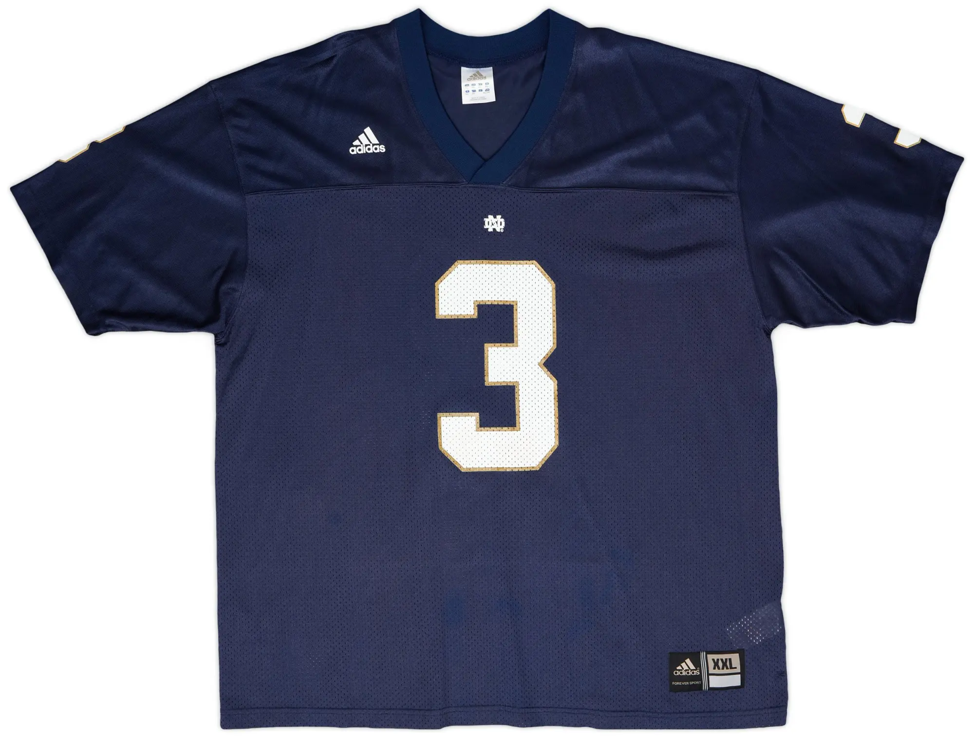 2004-06 Notre Dame Fighting Irish Walker #3 adidas Home Jersey - 9/10 - (XXL)