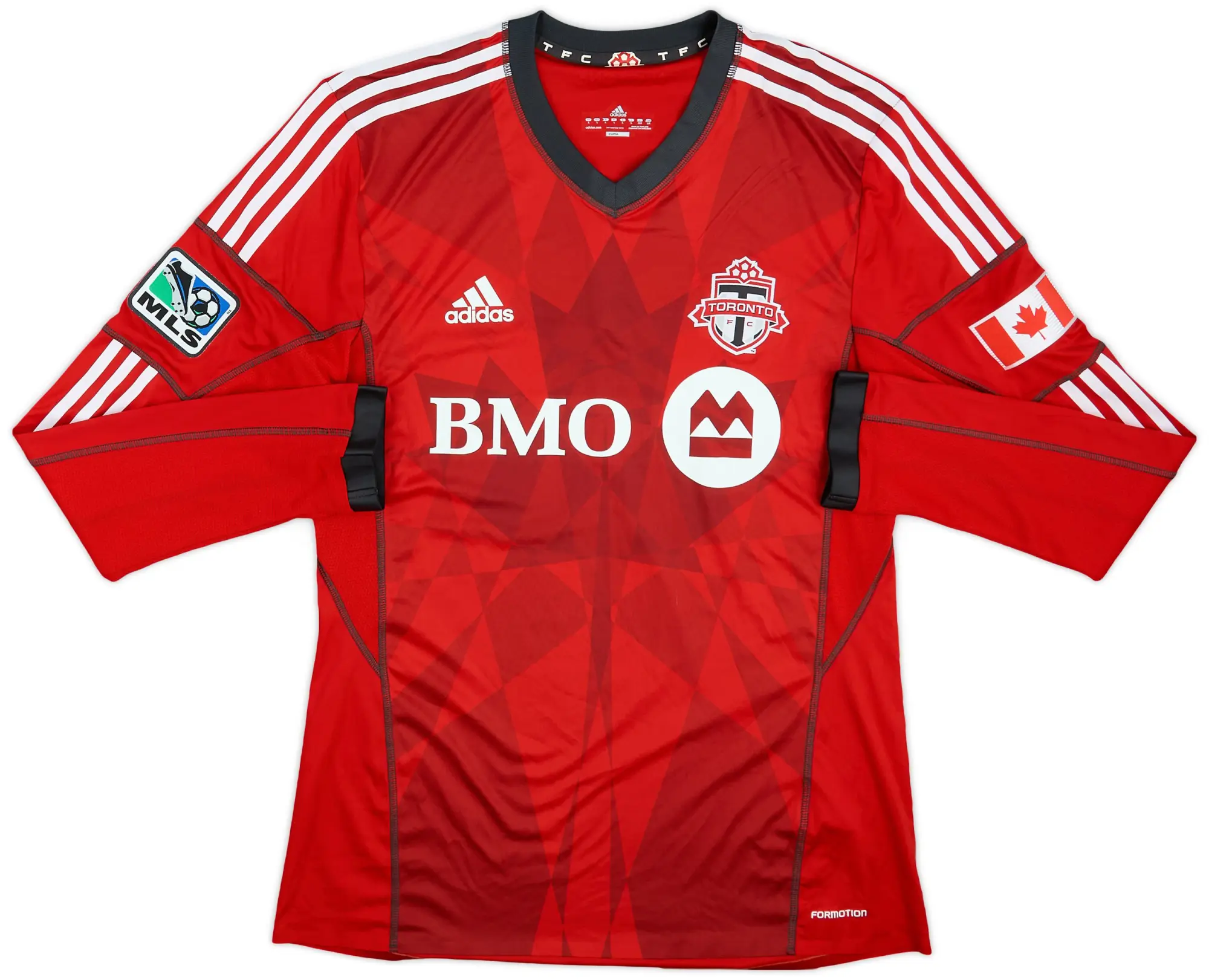 adidas 2013-15 Toronto Player Issue Home L/S Shirt - 9/10 - (L)
