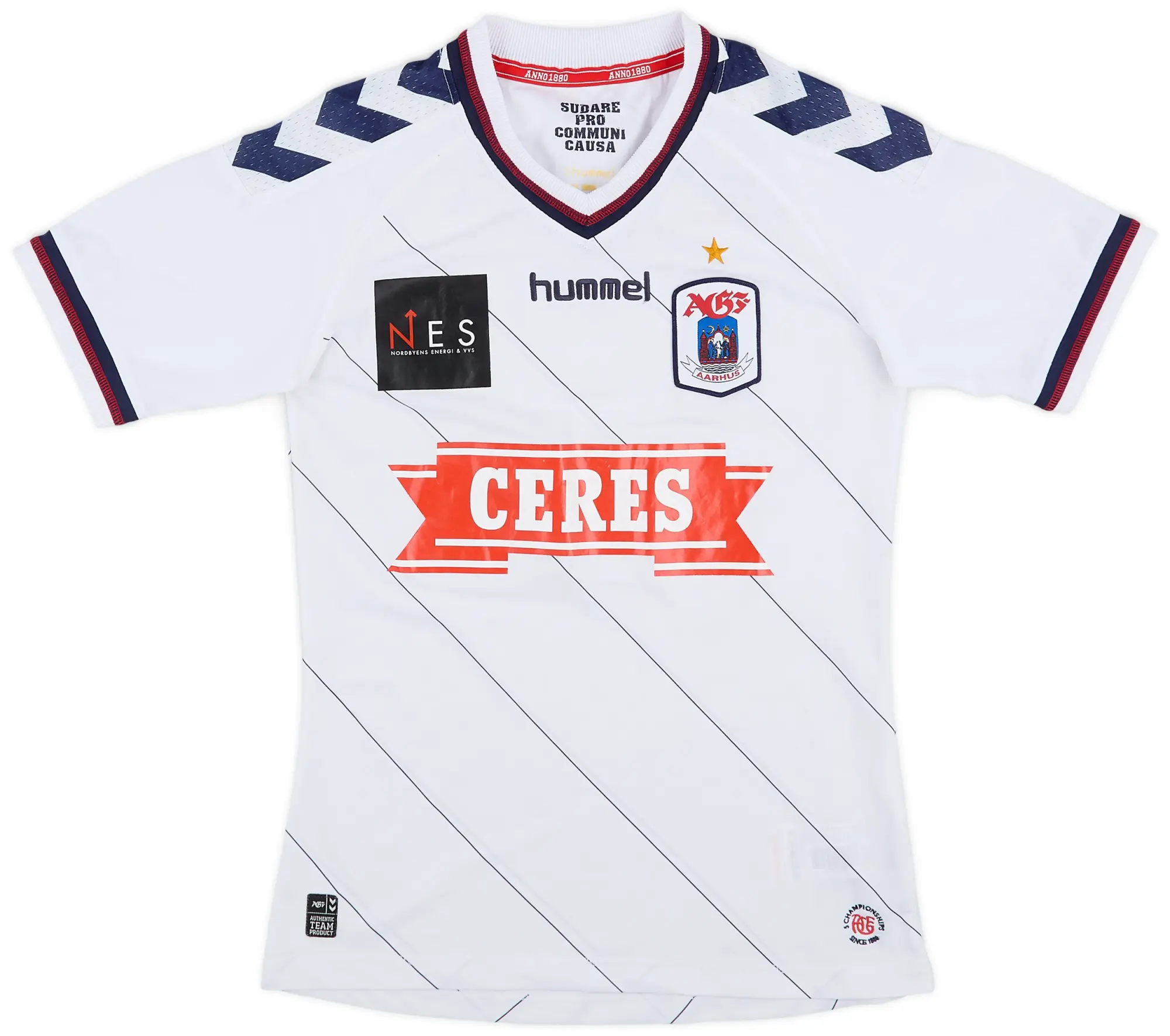 Hummel 2015-16 AGF Aarhus Home Shirt - 8/10 - (XL.Boys)