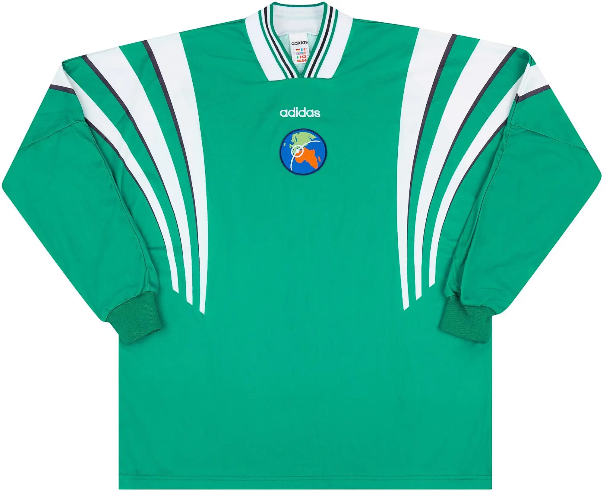 adidas 1997 Africa XI Match Worn Home L/S Shirt Ouattara #8 (v Europe XI)