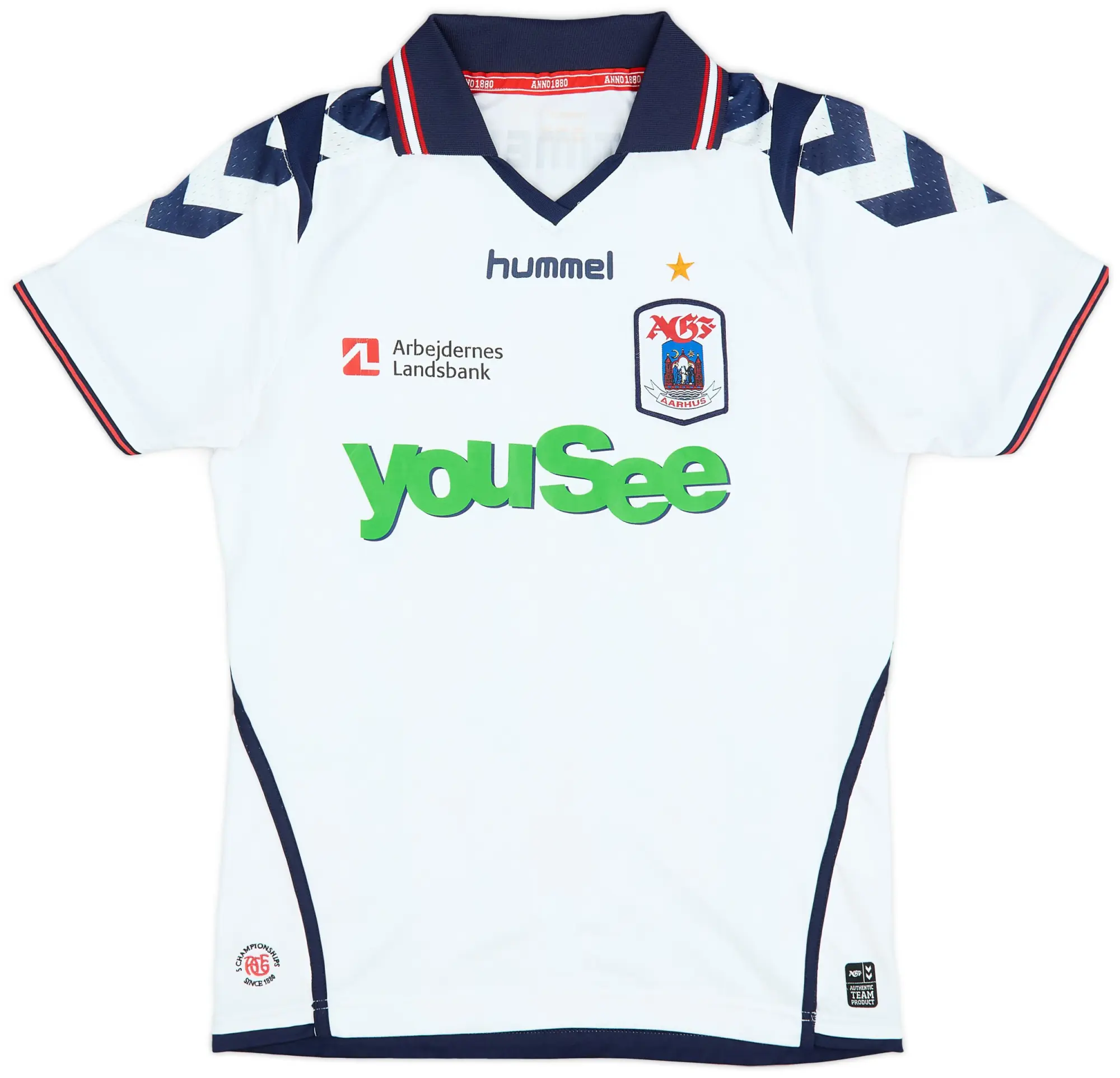 Hummel 2013-15 AGF Aarhus Home Shirt - 8/10 - (S)
