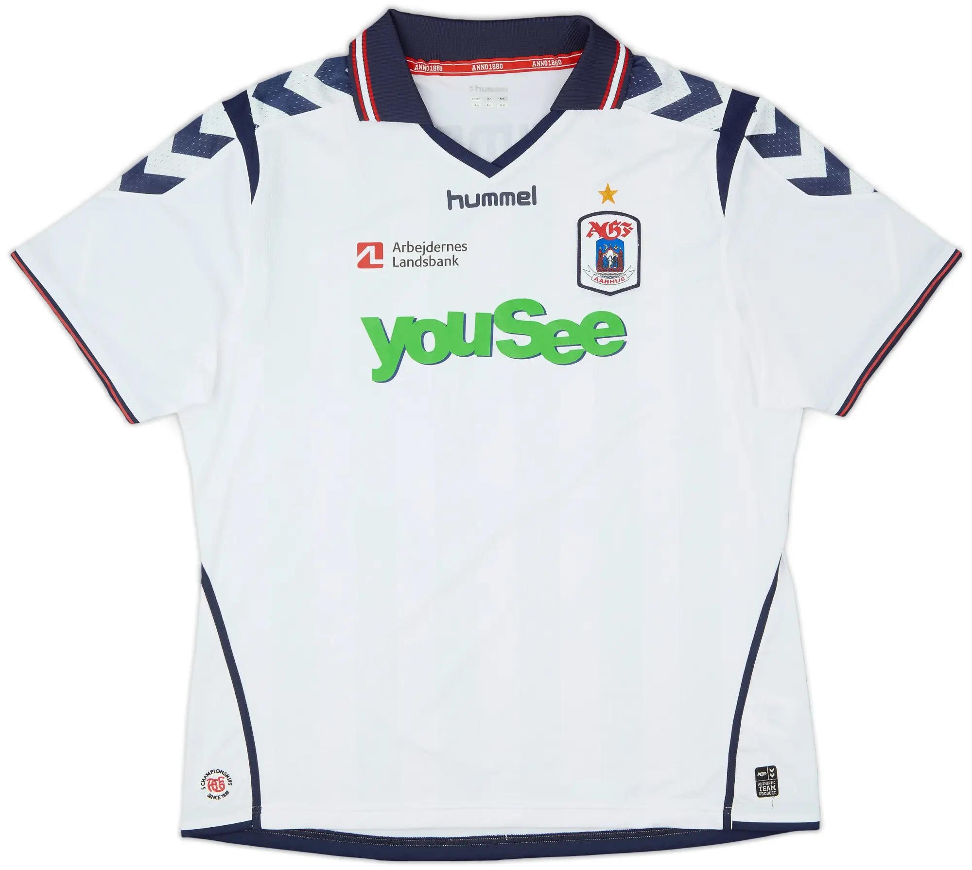 Hummel 2013-15 AGF Aarhus Home Shirt - 8/10 - (3XL)
