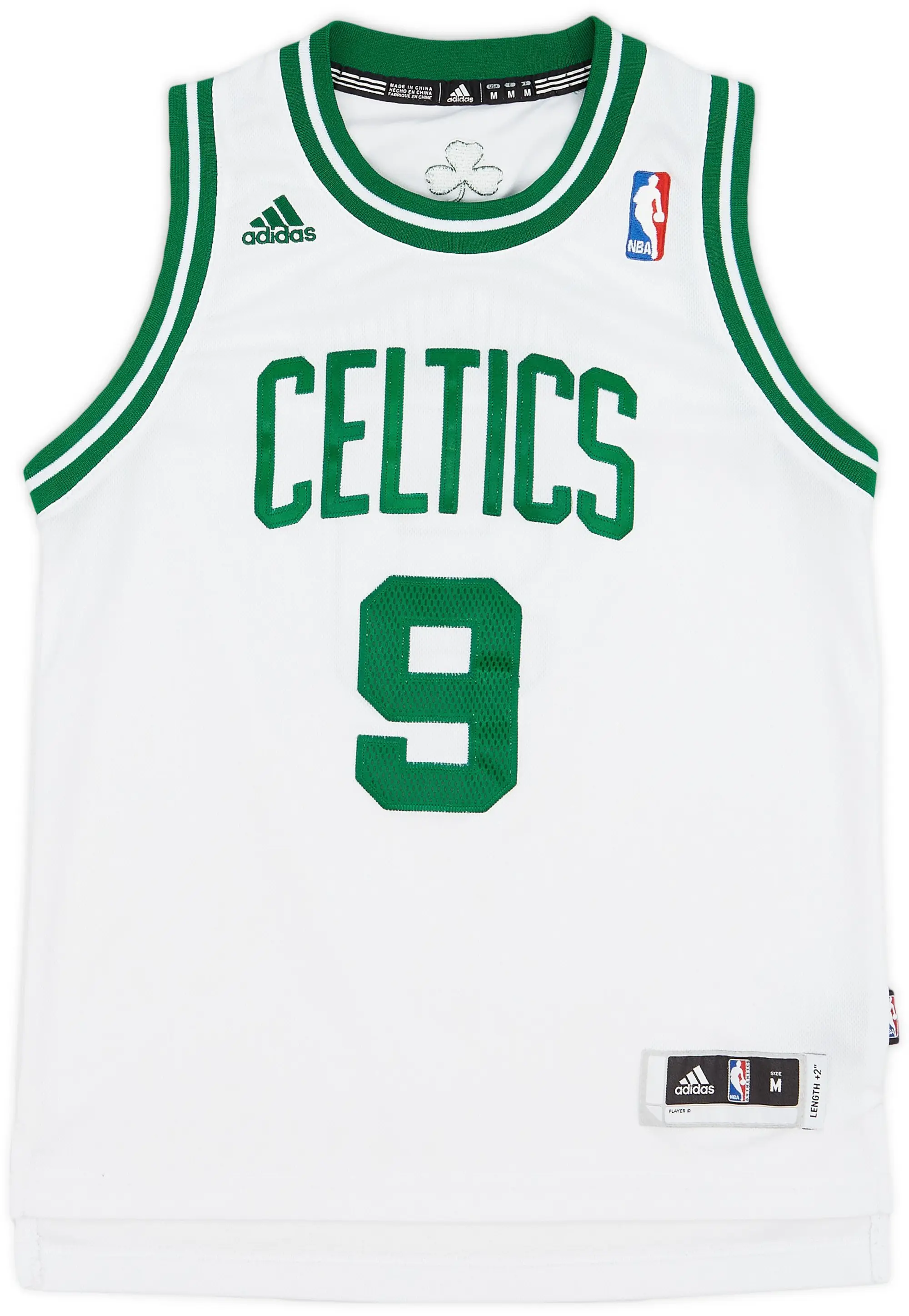 2010-14 Boston Celtics Rondo #9 adidas Swingman Home Jersey - 8/10 - (M.Boys)