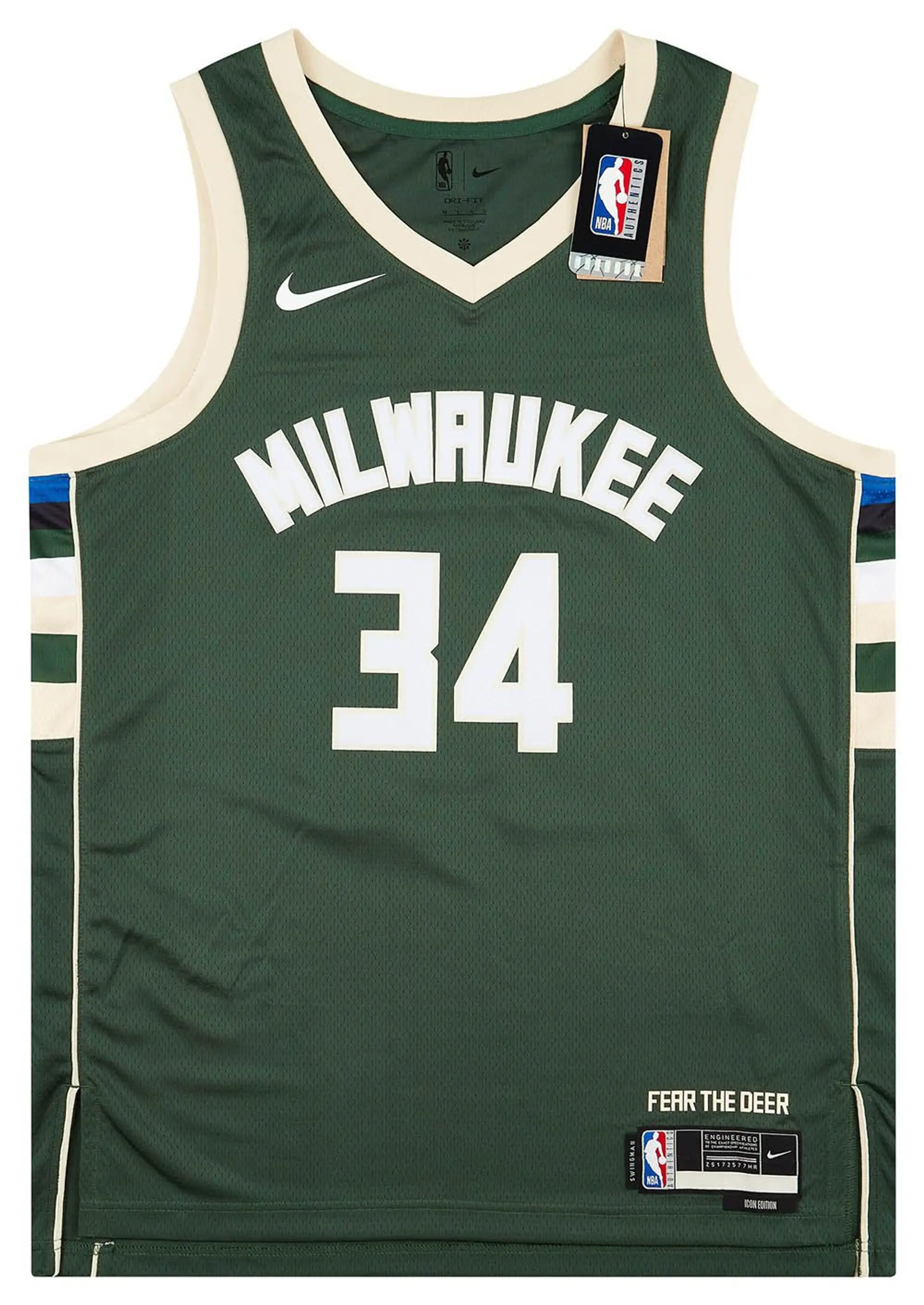 2017-24 Milwaukee Bucks Antetokounmpo #34 Nike Swingman Away Jersey (L)