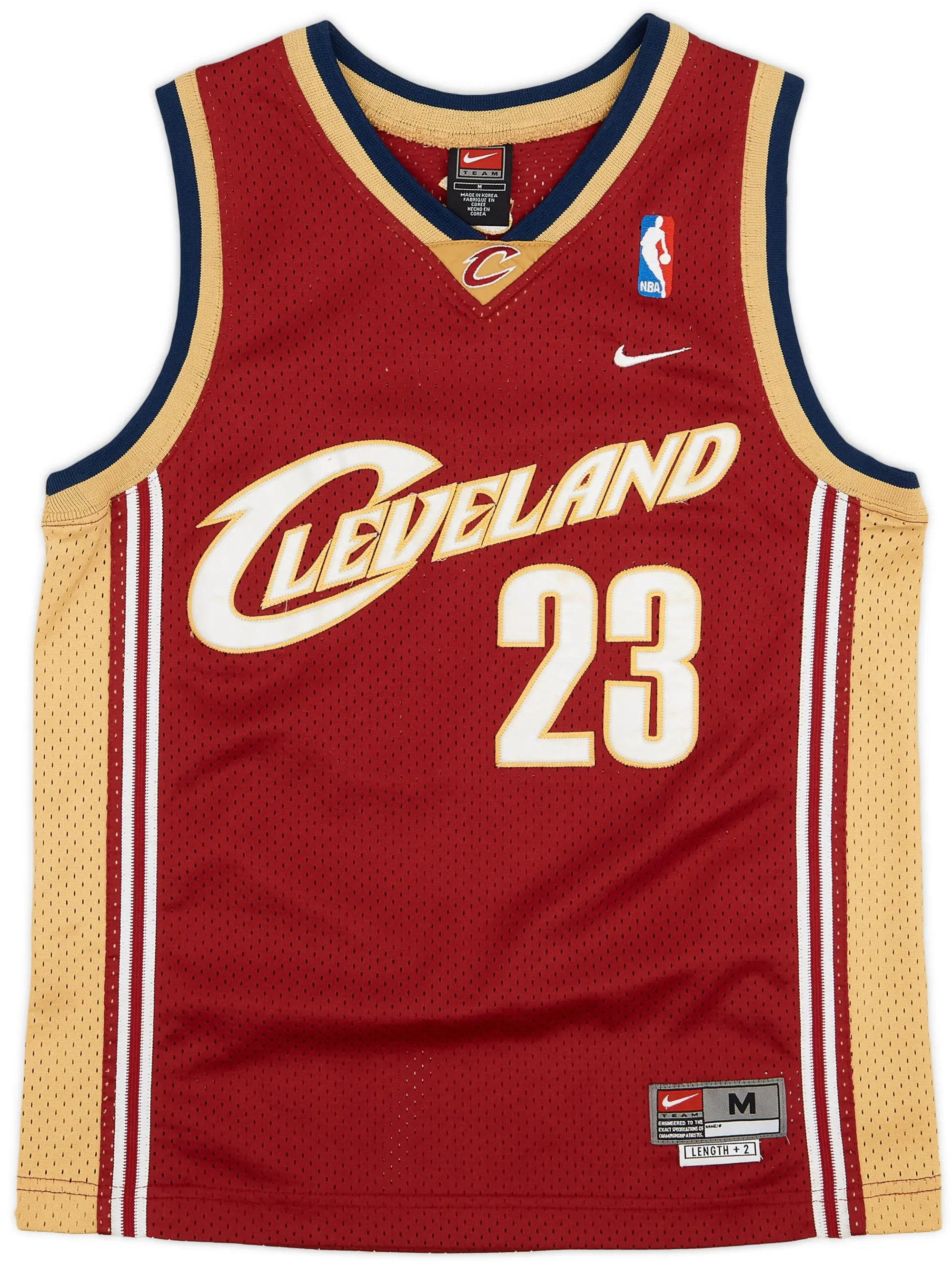 2003-04 Cleveland Cavaliers James #23 Nike Swingman Away Jersey - 7/10 - (M.Boys)