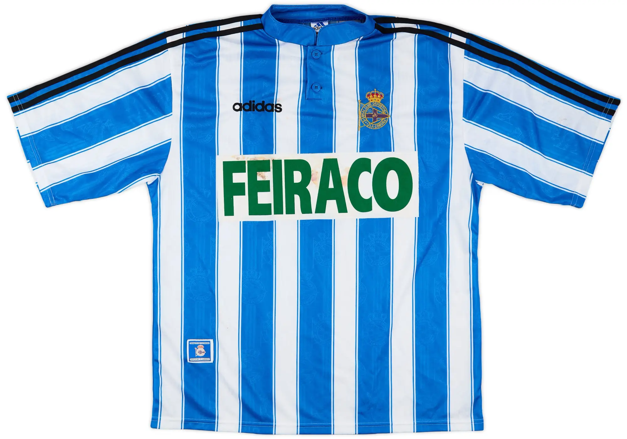 adidas 1996-98 Deportivo Home Shirt - 8/10 - (XL)