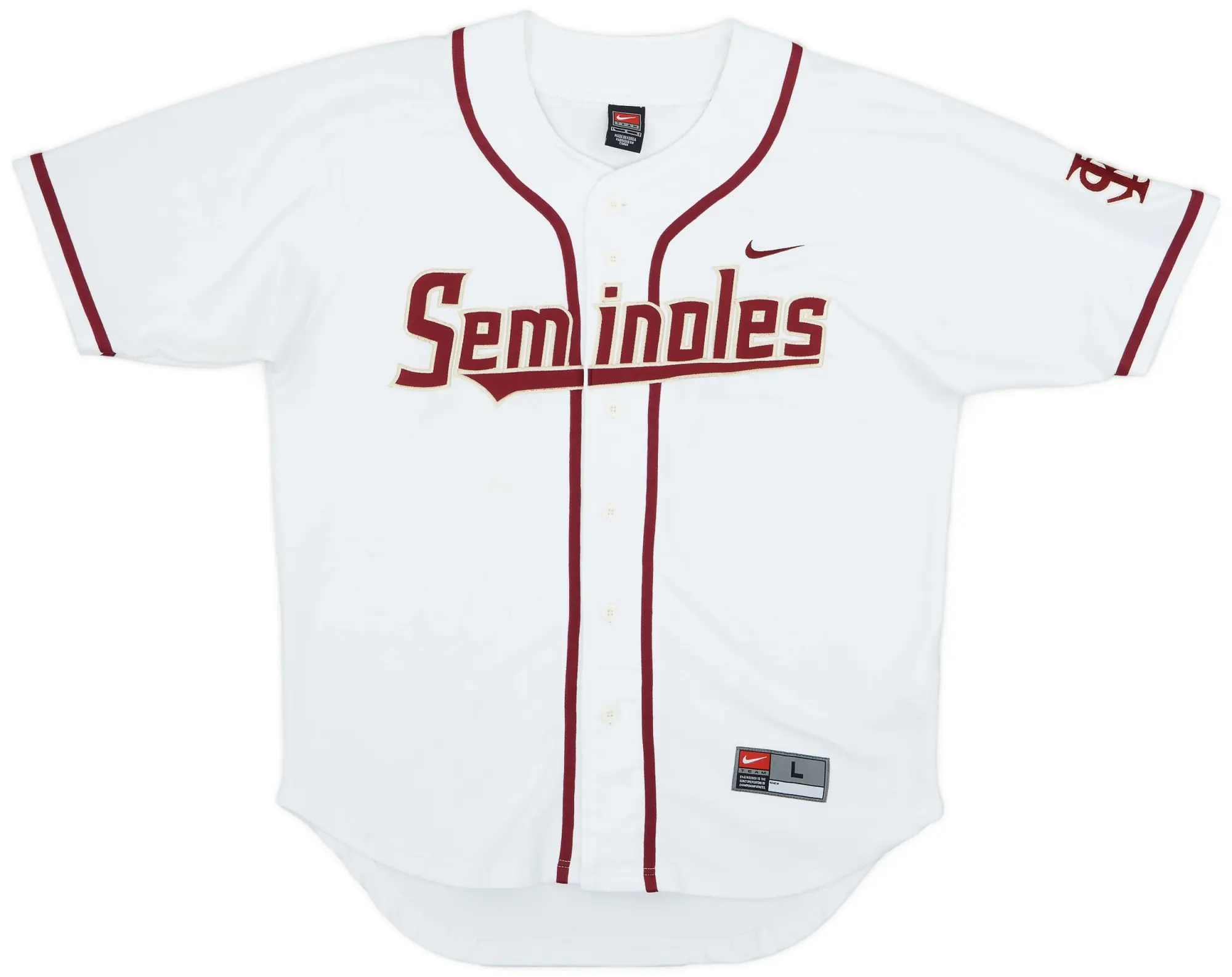 2002 Florida State Seminoles Nike Home Jersey - 7/10 - (L)