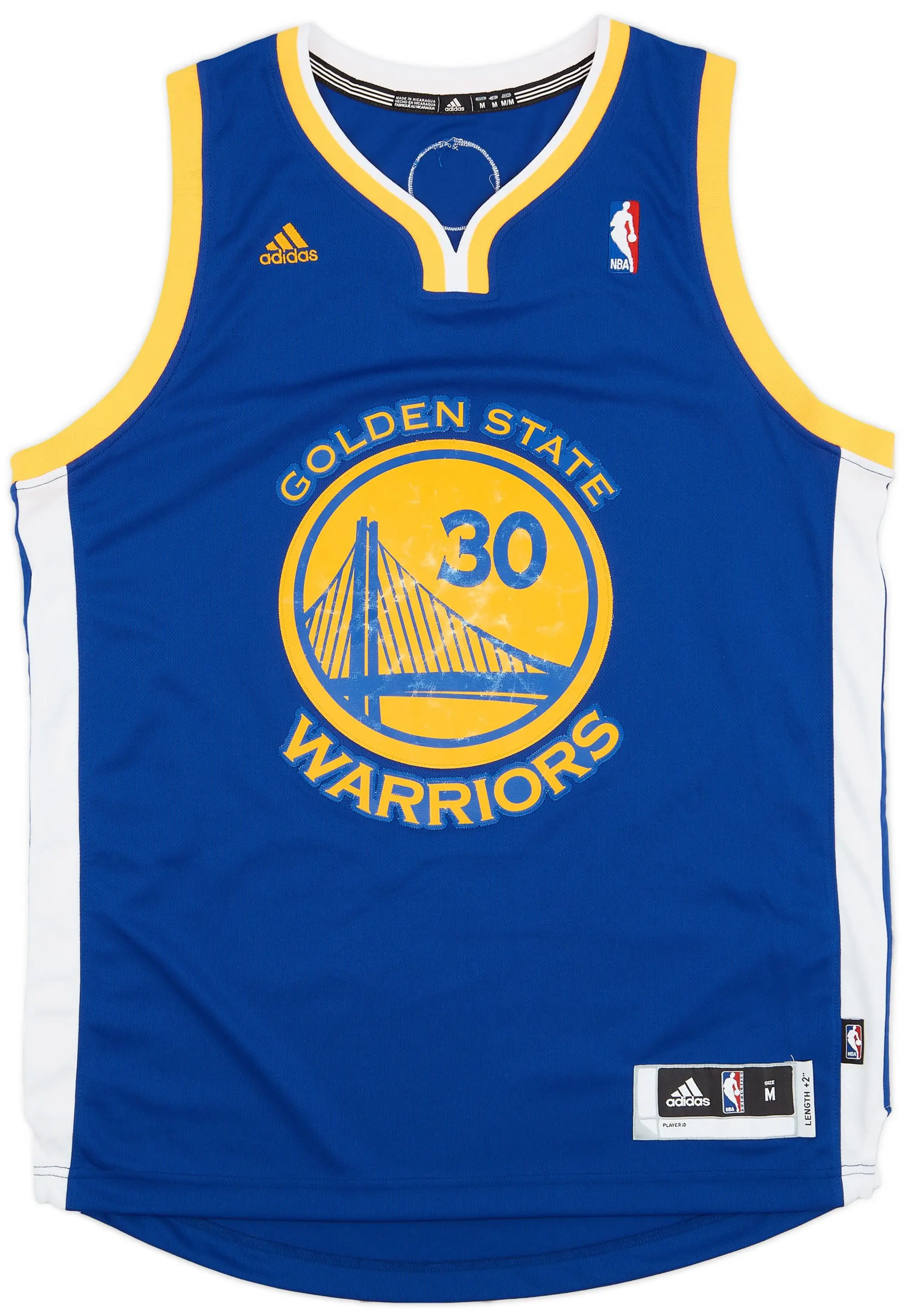 2010-14 Golden State Warriors Curry #30 adidas Swingman Away Jersey - 6/10 - (M)
