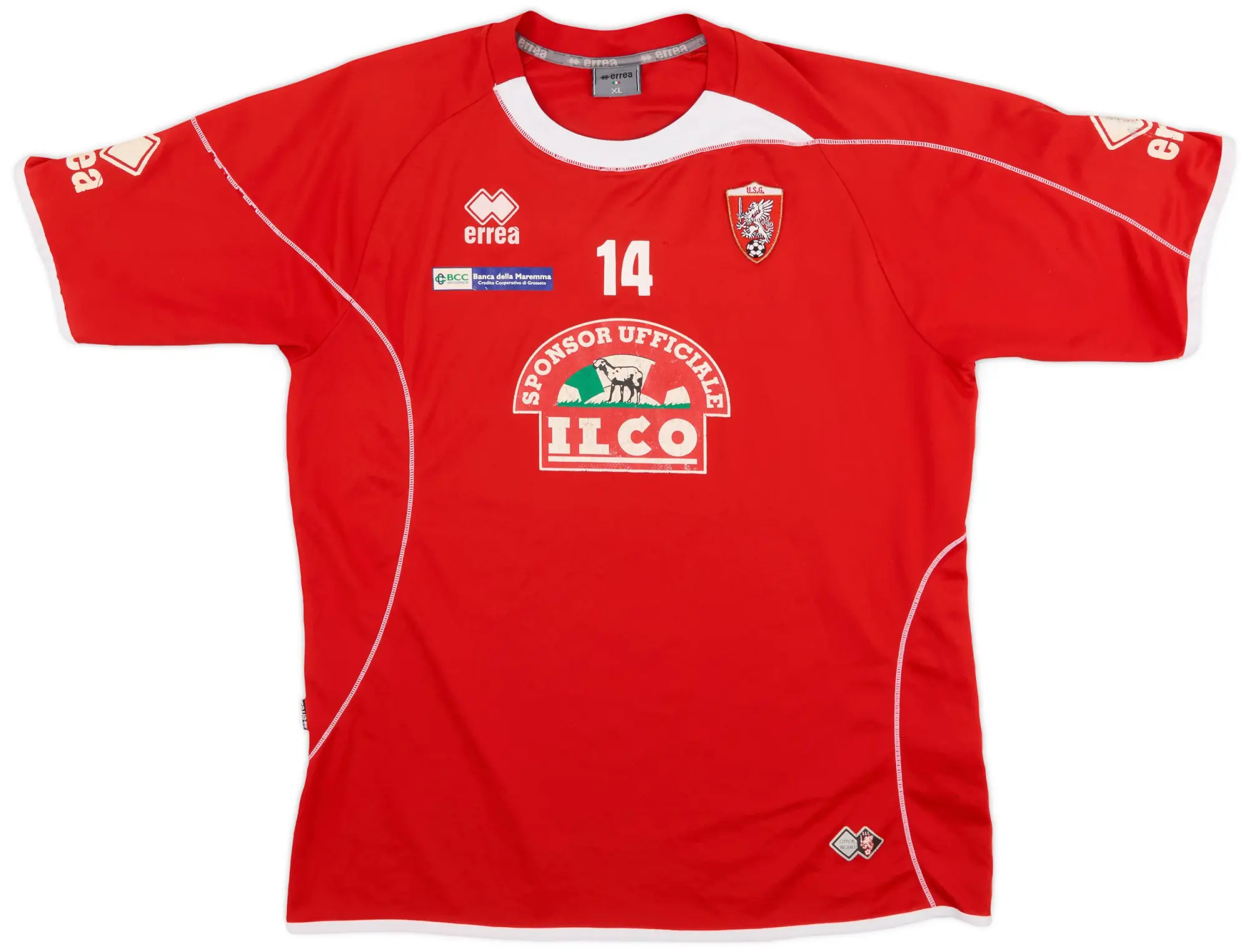 2008-09 Grosseto Player Issue Errea Training Shirt #14 - 5/10 - (XL)