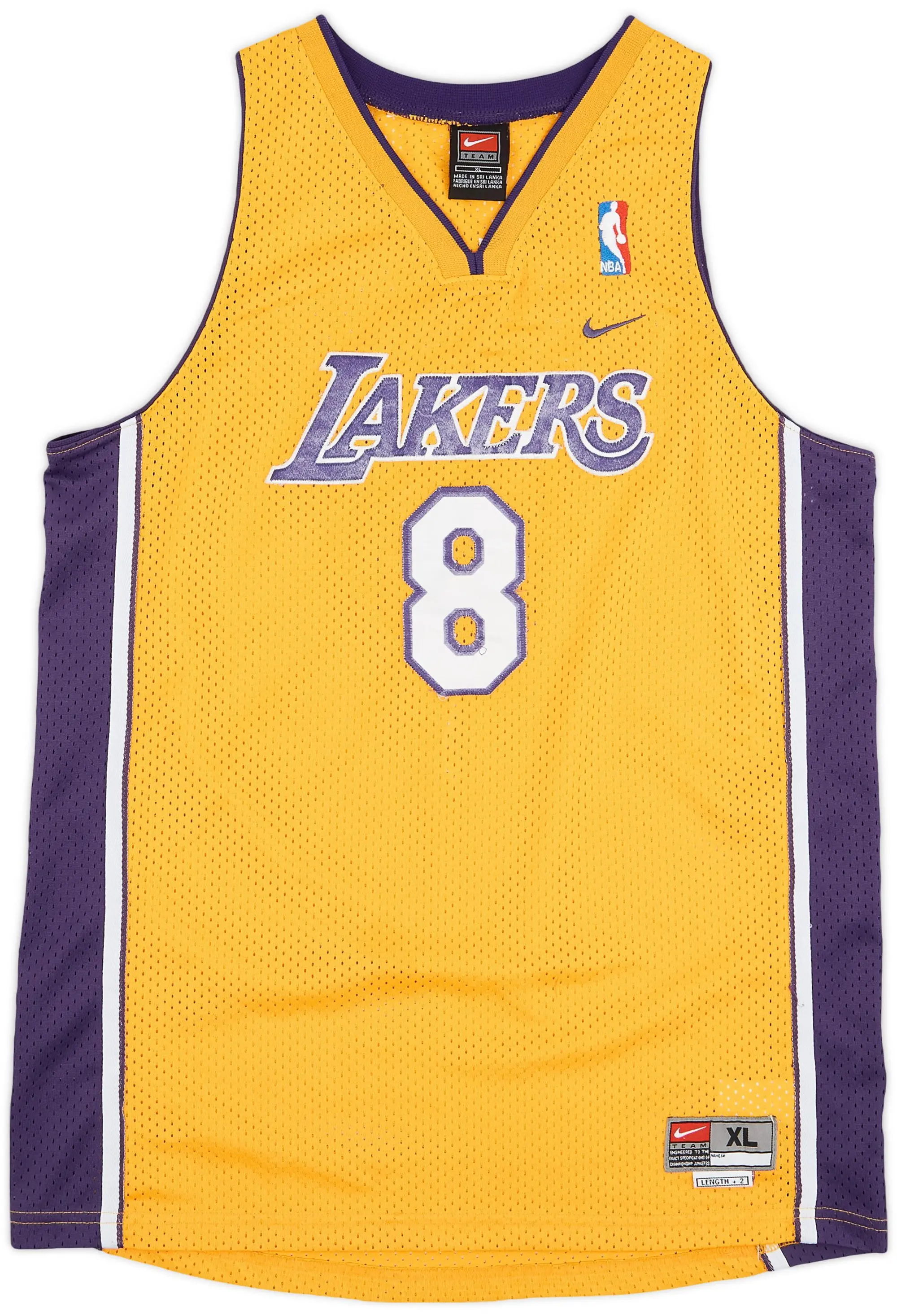 2000-04 LA Lakers Bryant #8 Nike Swingman Home Jersey - 6/10 - (XL.Boys)