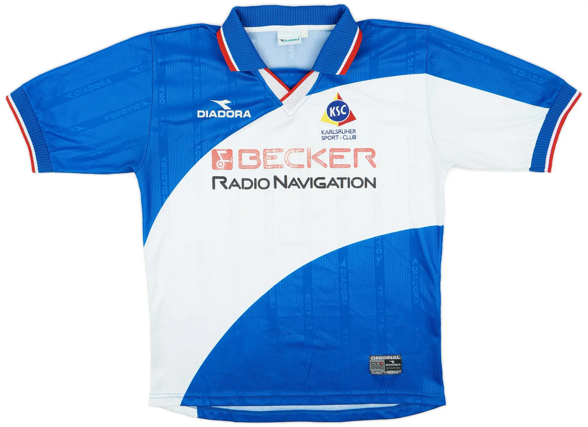 Diadora 1999-00 Karlsruhe Home Shirt - 6/10 - (XL)