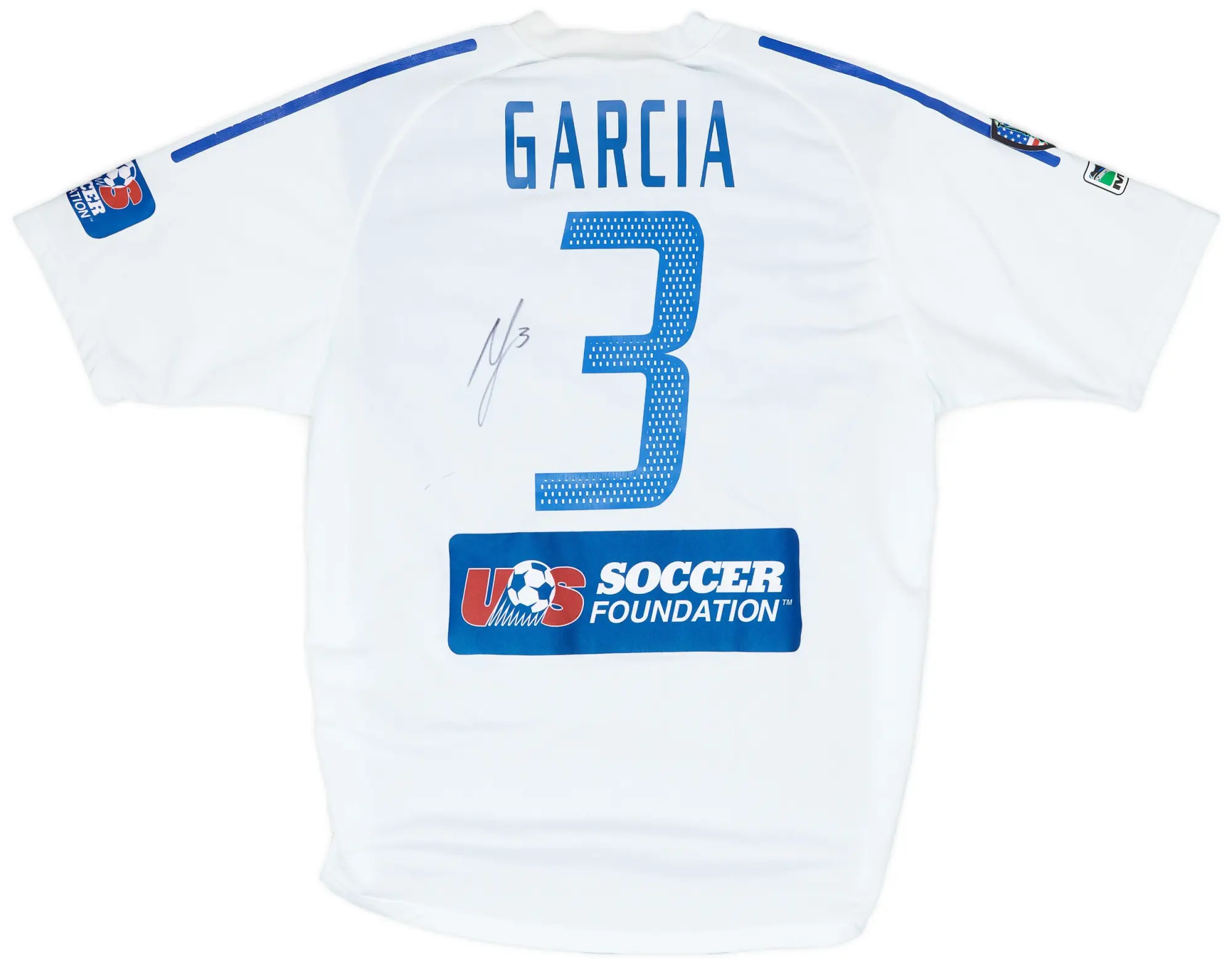 adidas 2001-04 Kansas City Wizards Match Issue Signed Away Shirt Garcia #3
