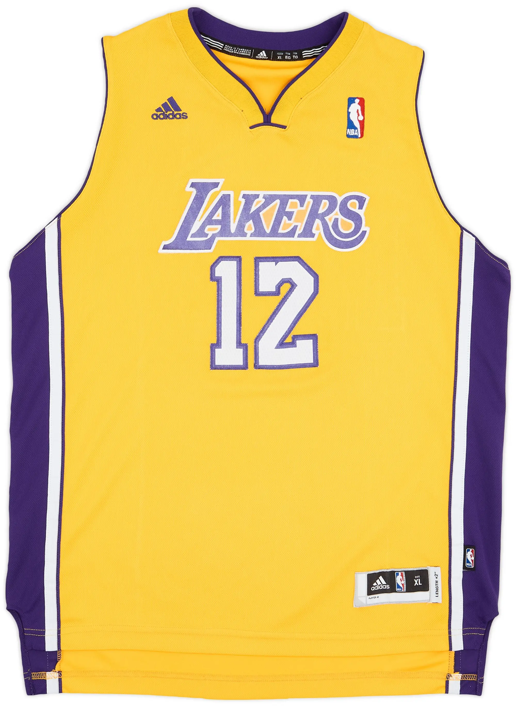 2012-13 LA Lakers Howard #12 adidas Swingman Home Jersey - 7/10 - (XL.Boys)