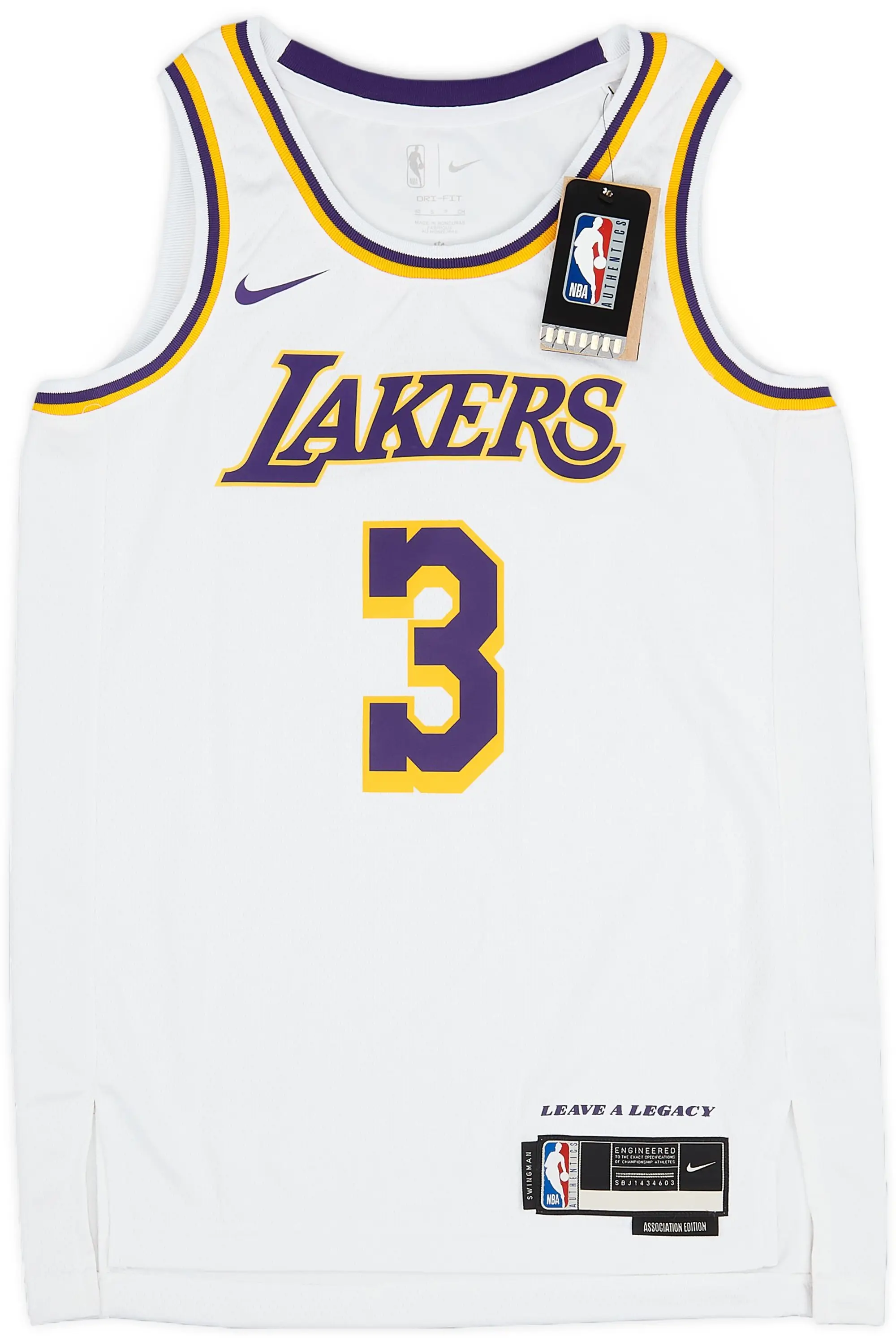2019-23 LA Lakers Davis #3 Nike Swingman Home Jersey (S)