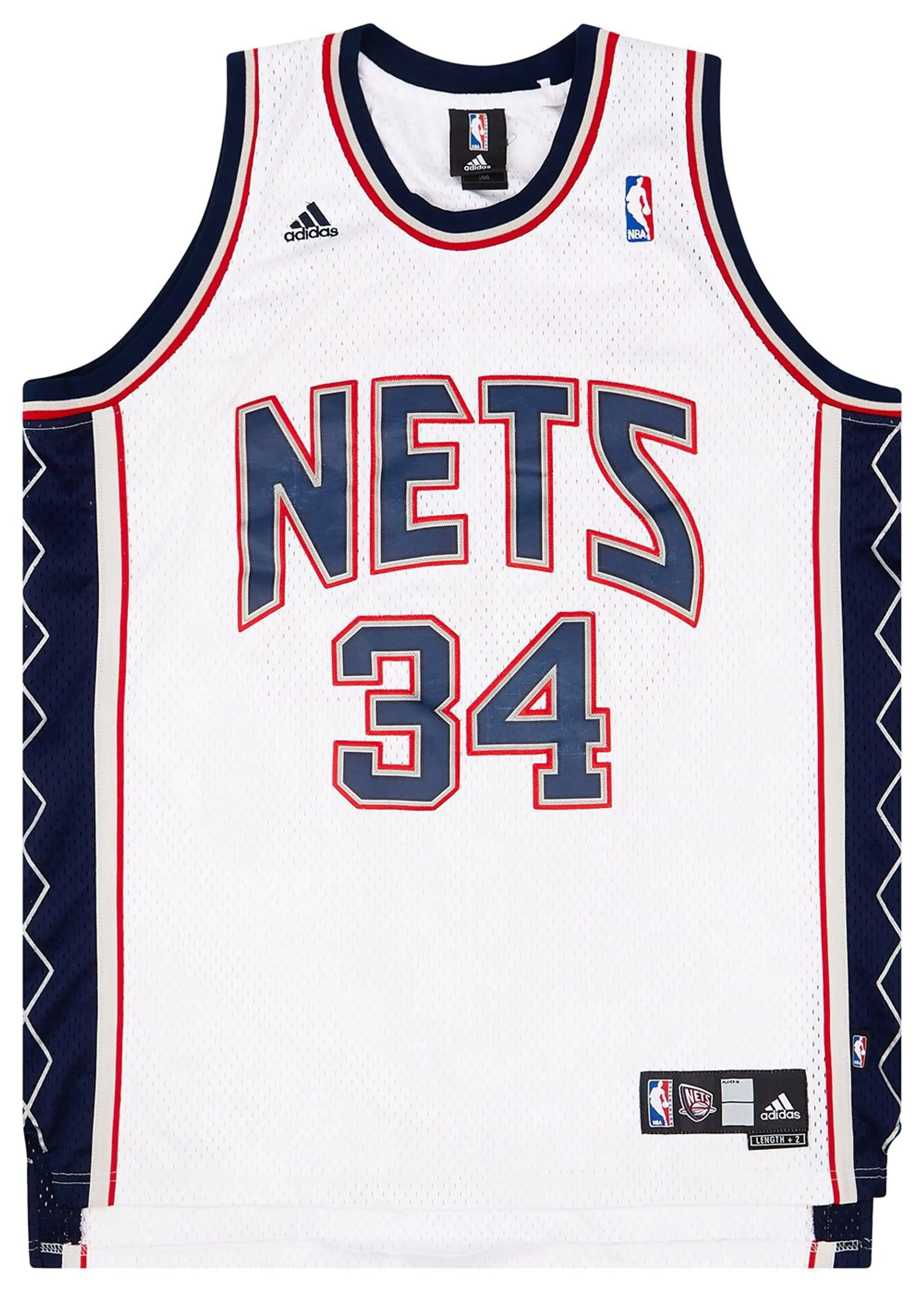 2008-10 New Jersey Nets Harris #34 adidas Swingman Home Jersey (Very Good) L