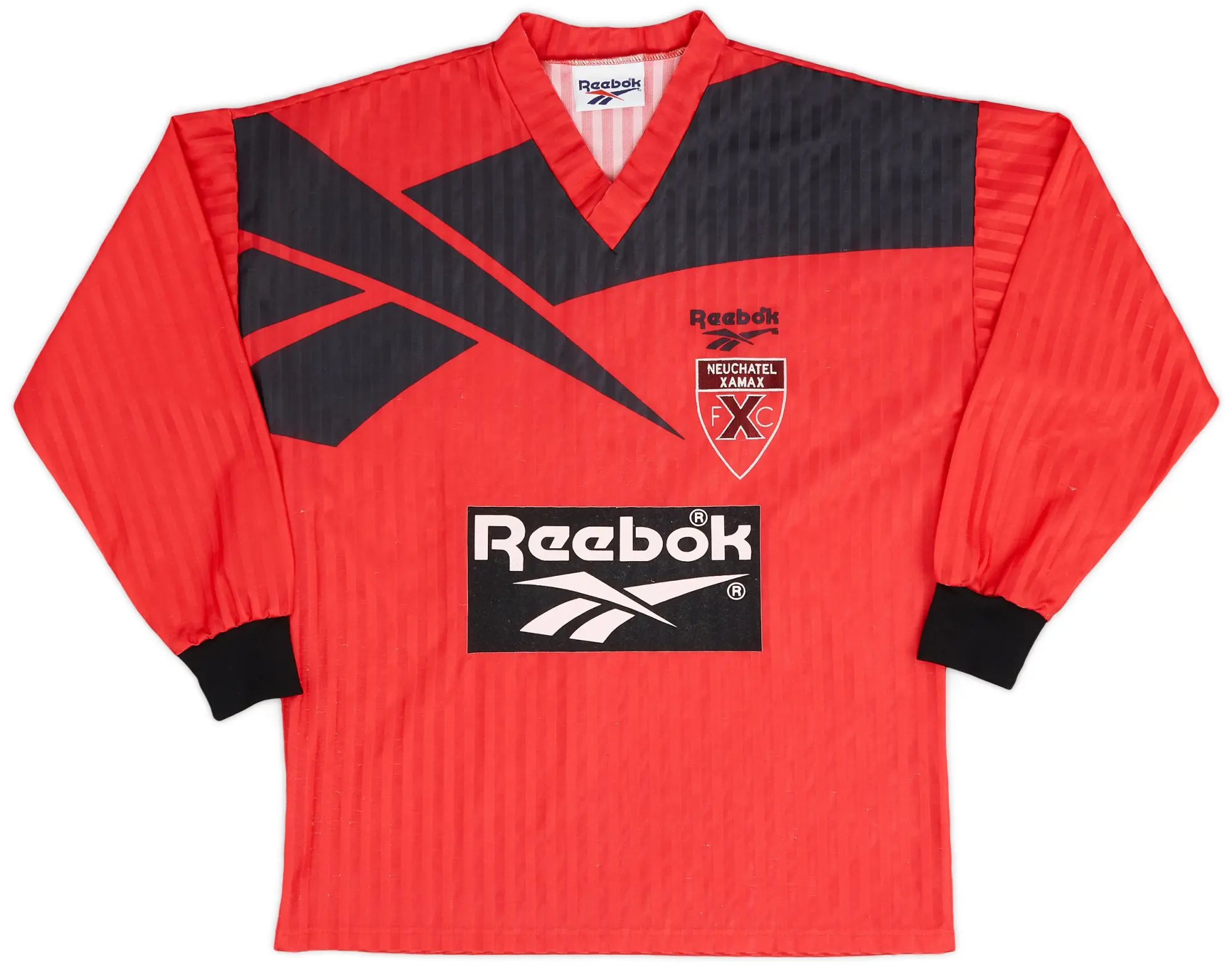 Reebok 1993-94 Neuchatel Xamax Home L/S Shirt - 9/10 - (S)