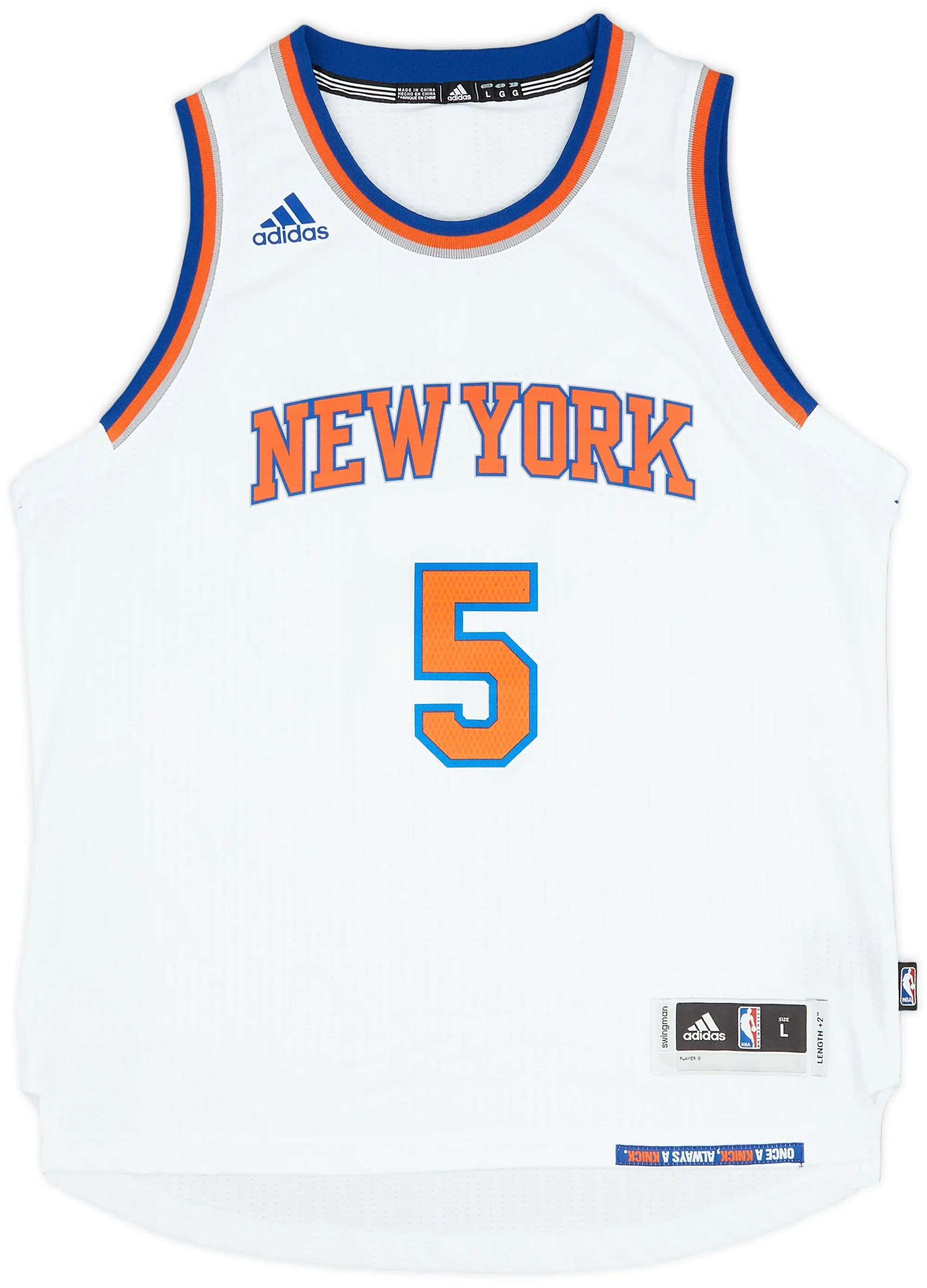 2014-15 New York Knicks Hardaway Jr. #5 adidas Swingman Home Jersey (Excellent) L.Kids