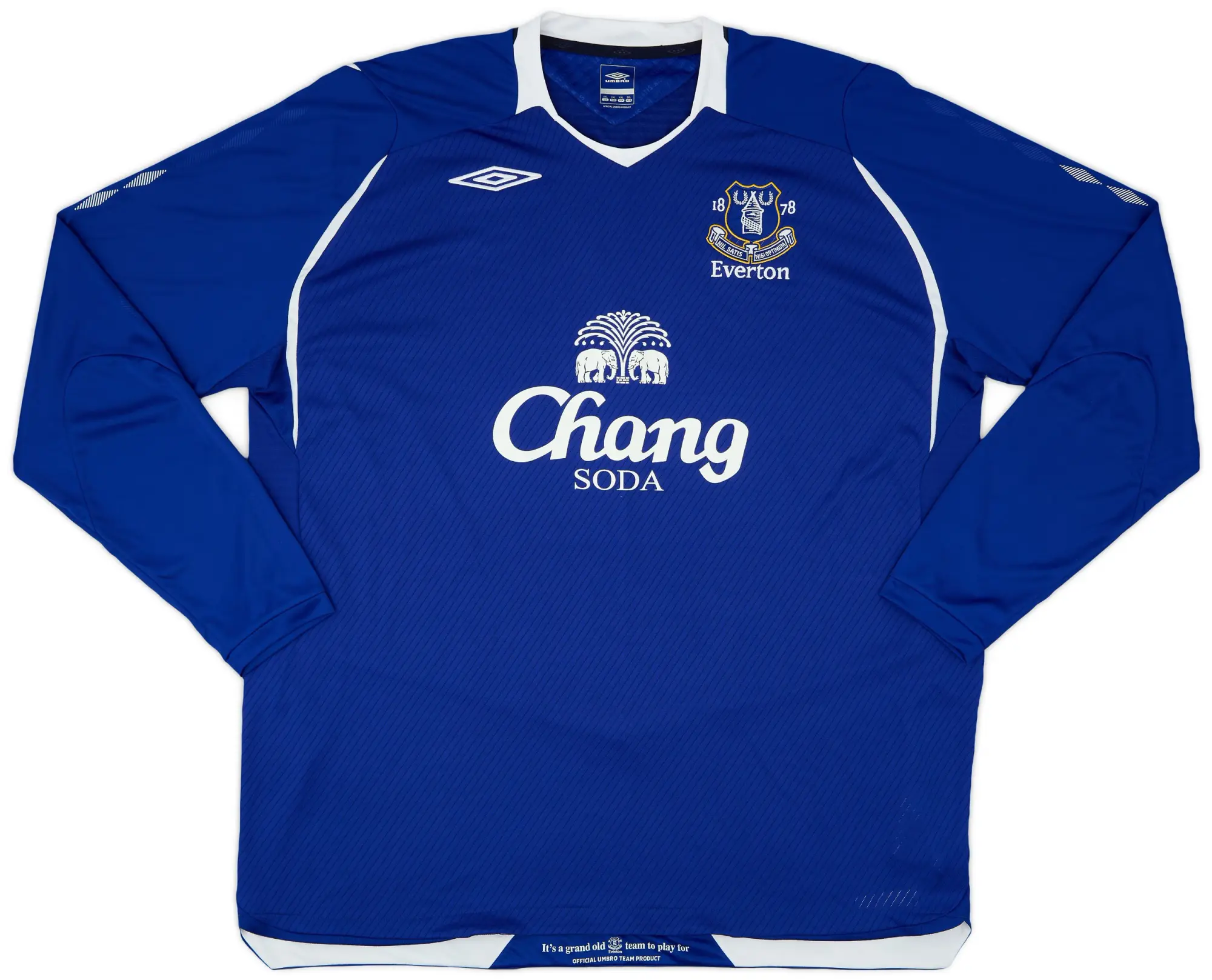 Umbro 2008-09 Everton Home L/S Shirt Yakubu #22 - 9/10 - (XXL)