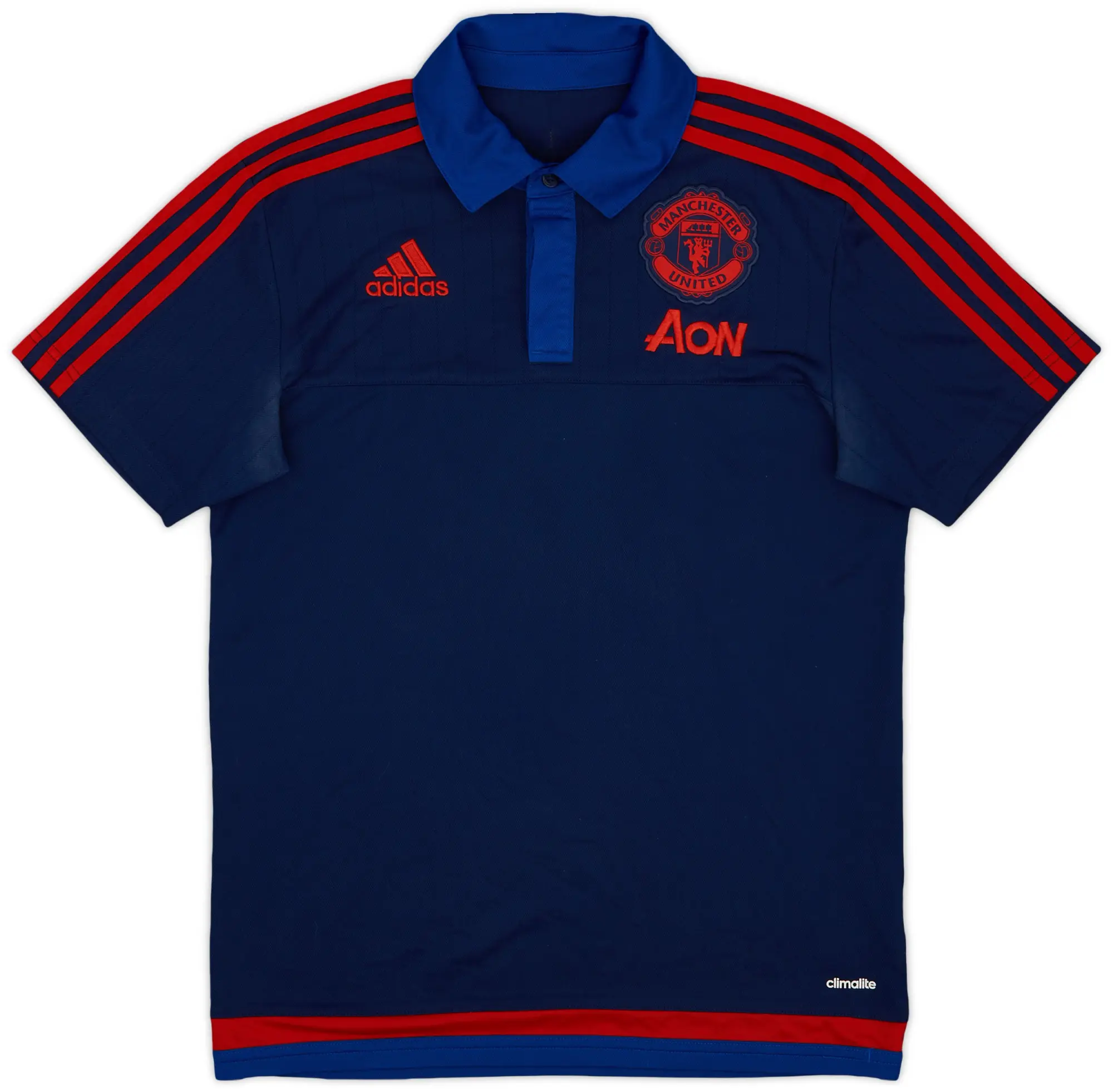 2015-16 Manchester United adidas Polo Shirt - 9/10 - (S)