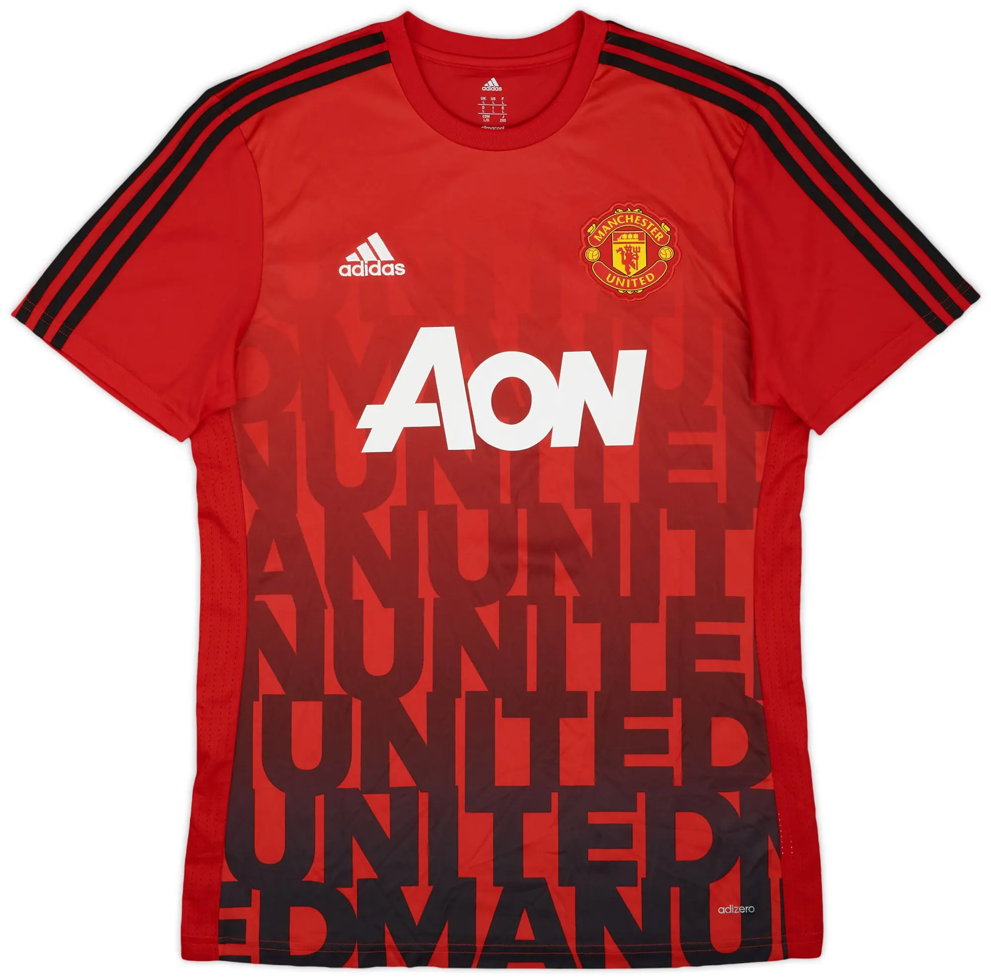 2016-17 Manchester United adidas Training Shirt - 9/10 - (L)
