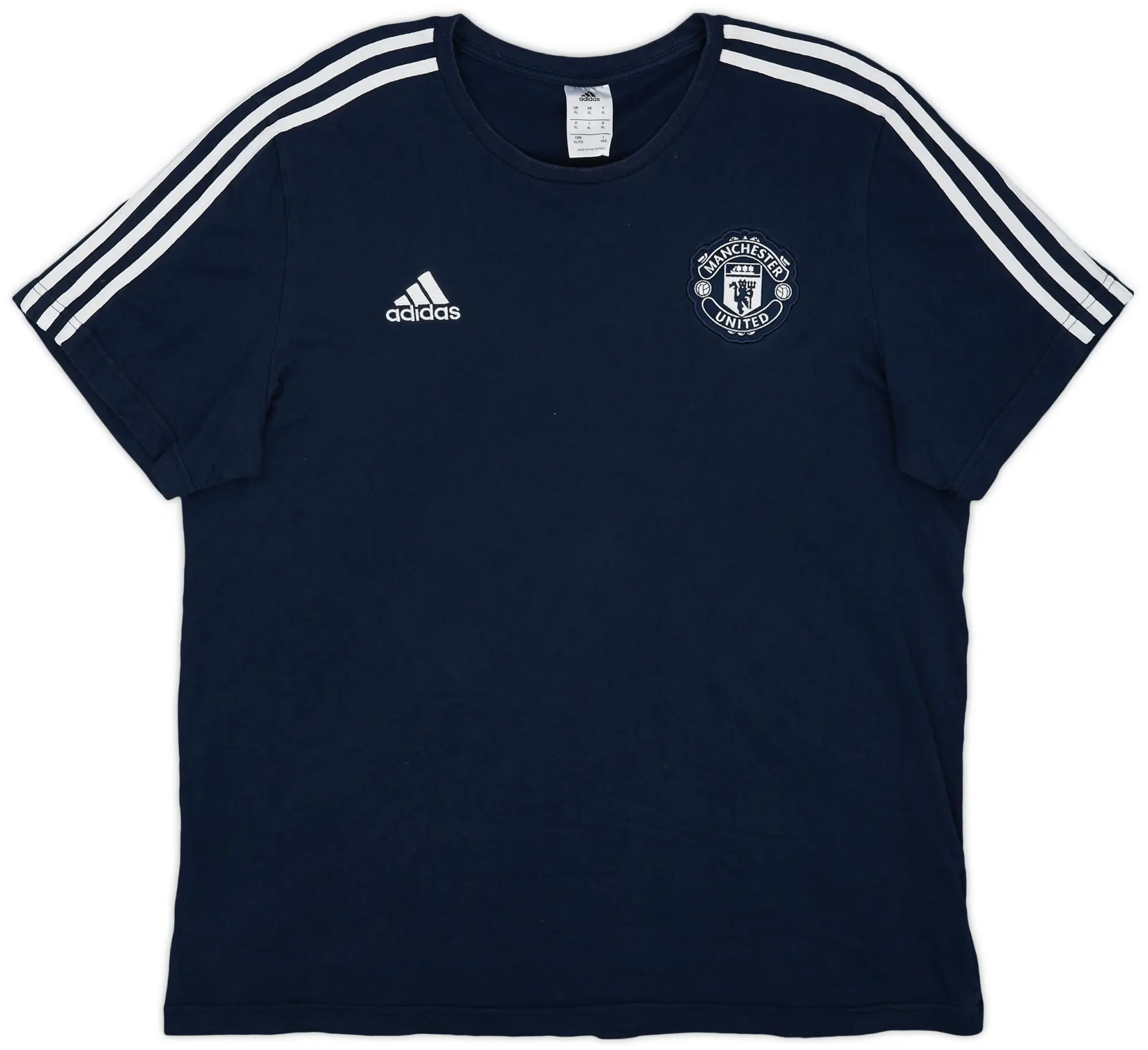 2018-19 Manchester United adidas Cotton Tee - 9/10 - (XL)