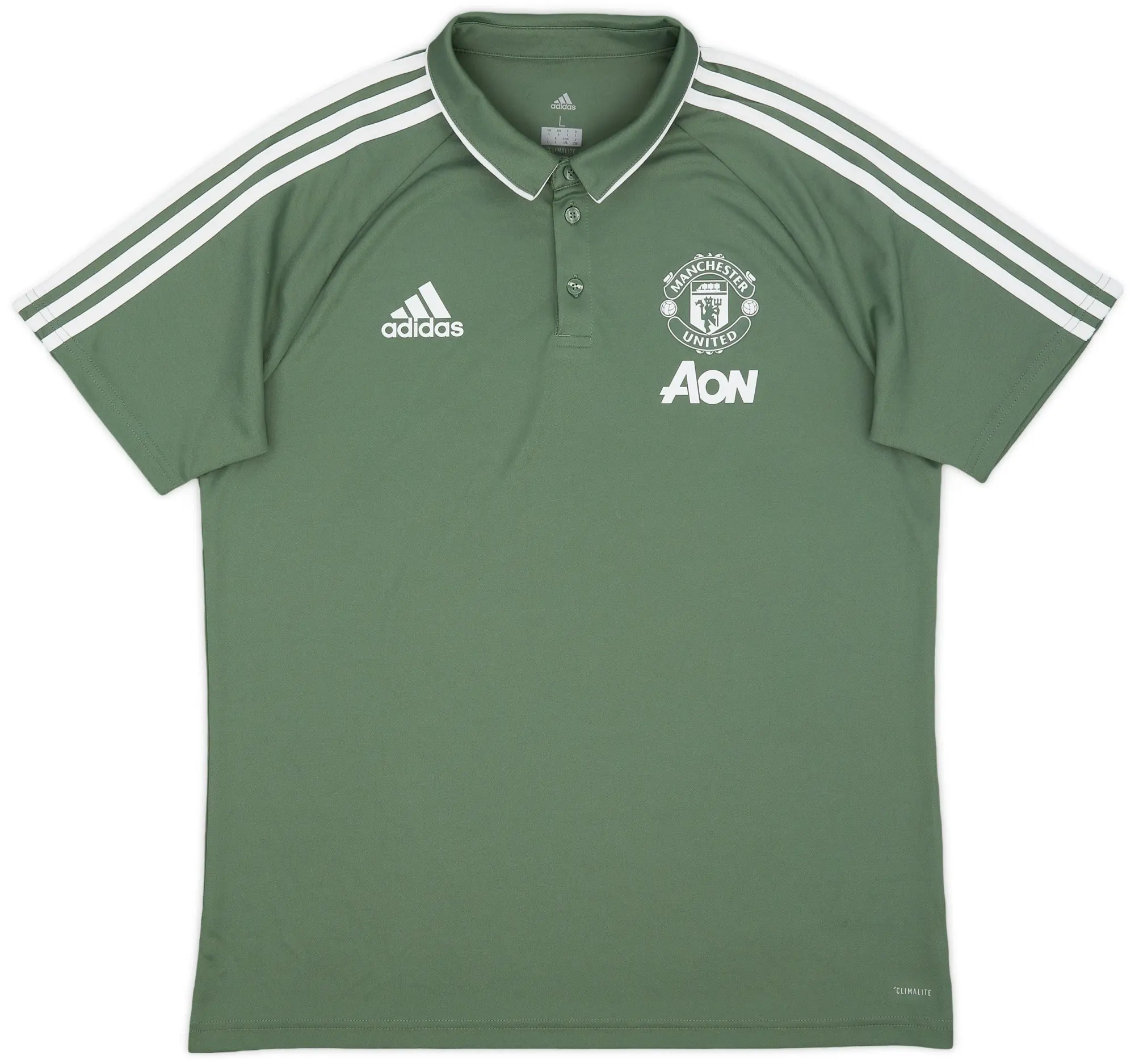 2017-18 Manchester United adidas Polo Shirt - 9/10 - (L)