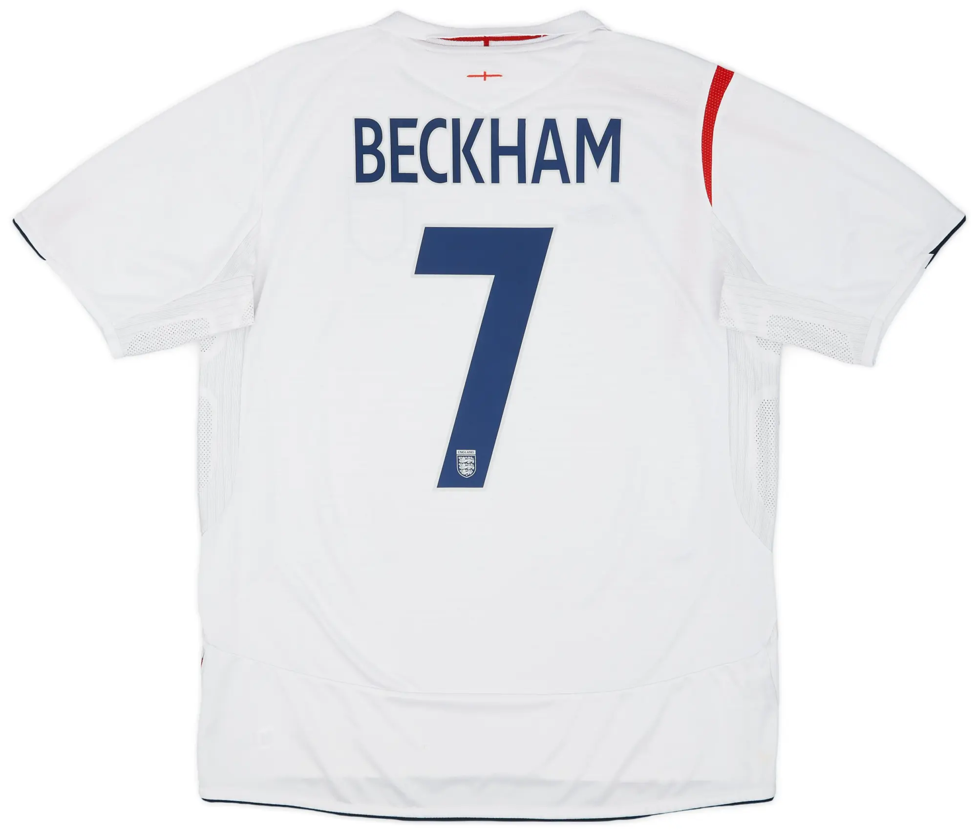 Umbro 2005-07 England Home Shirt Beckham #7 - 5/10 - (XL)