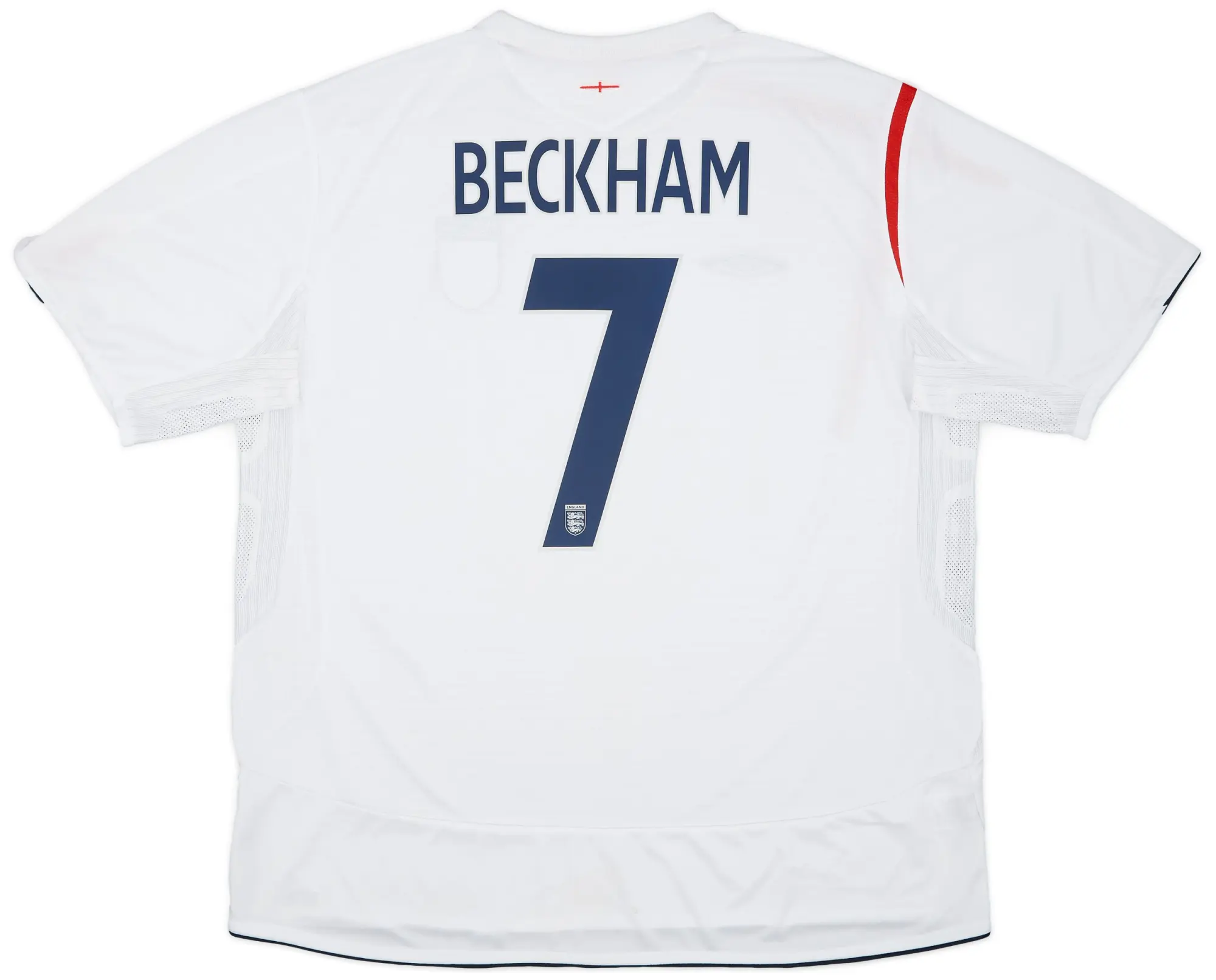 Umbro 2005-07 England Home Shirt Beckham #7 - 6/10 - (3XL)