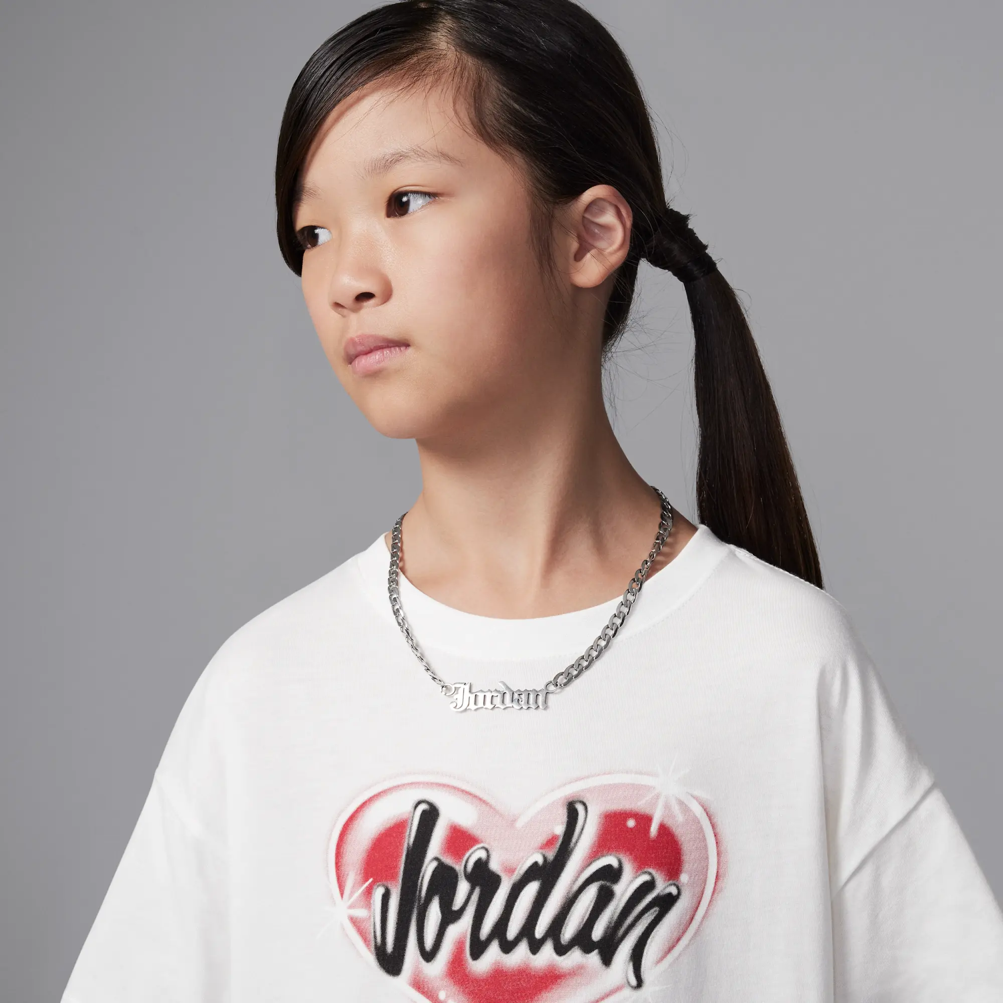 Nike Jordan Older Kids' Y2K Heart Graphic T-Shirt - White