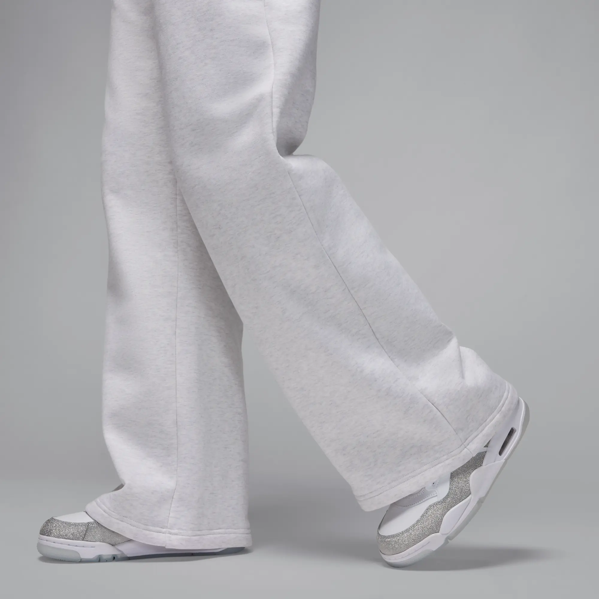 Nike Jordan Flight Fleece Women's Open-Hem Trousers - Brown - Cotton/Polyester